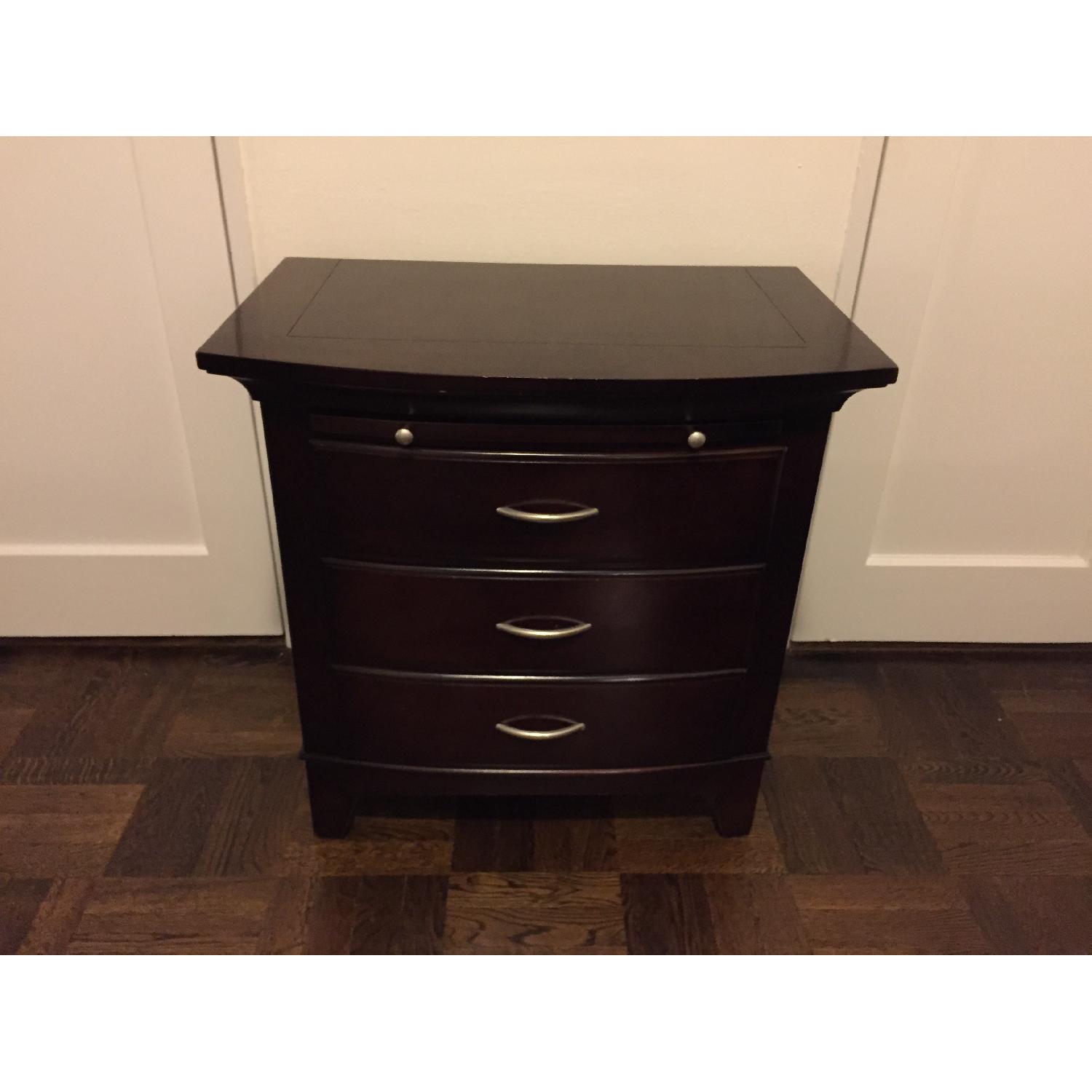 Pottery Barn Mahogany Bedside Table - Set of 2 - image-1