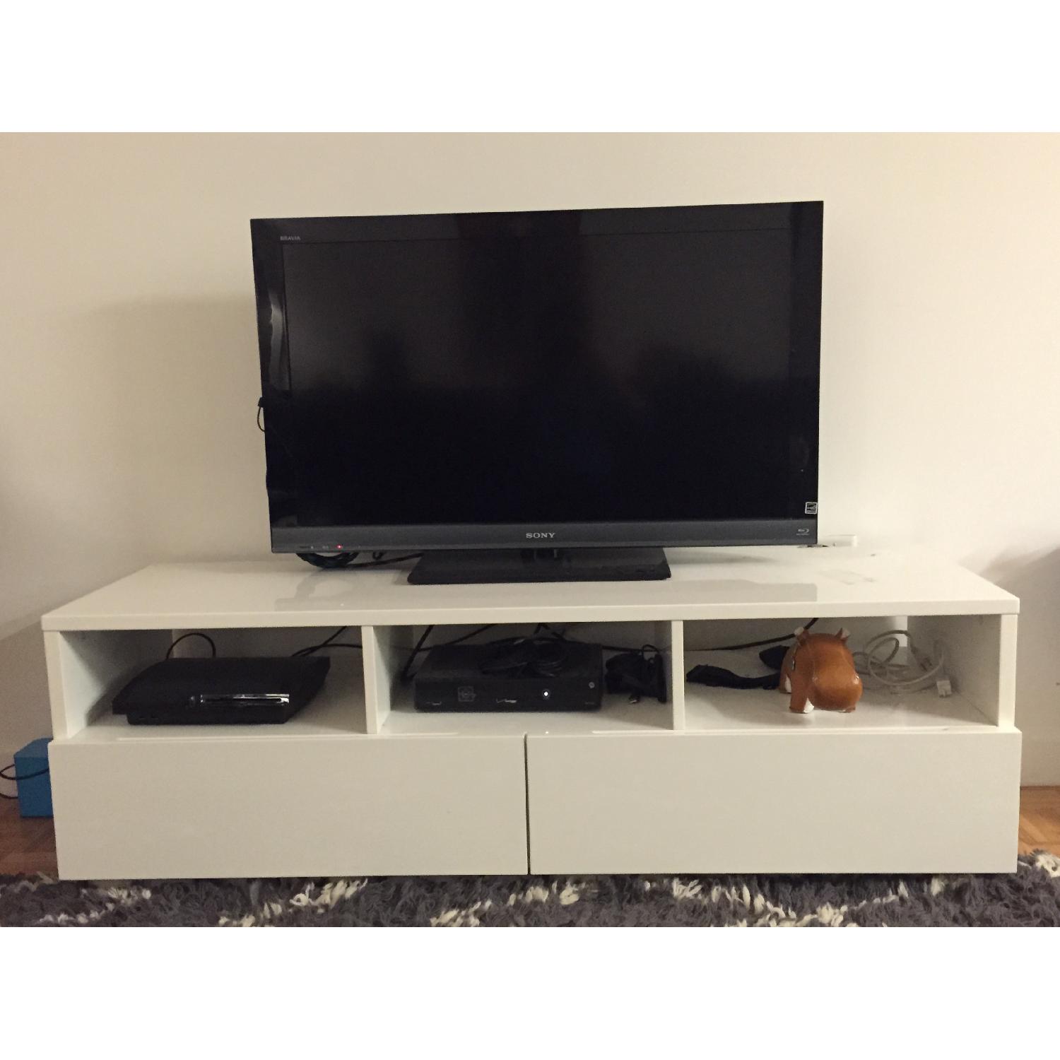 CB2 Chill White Media Console - image-1