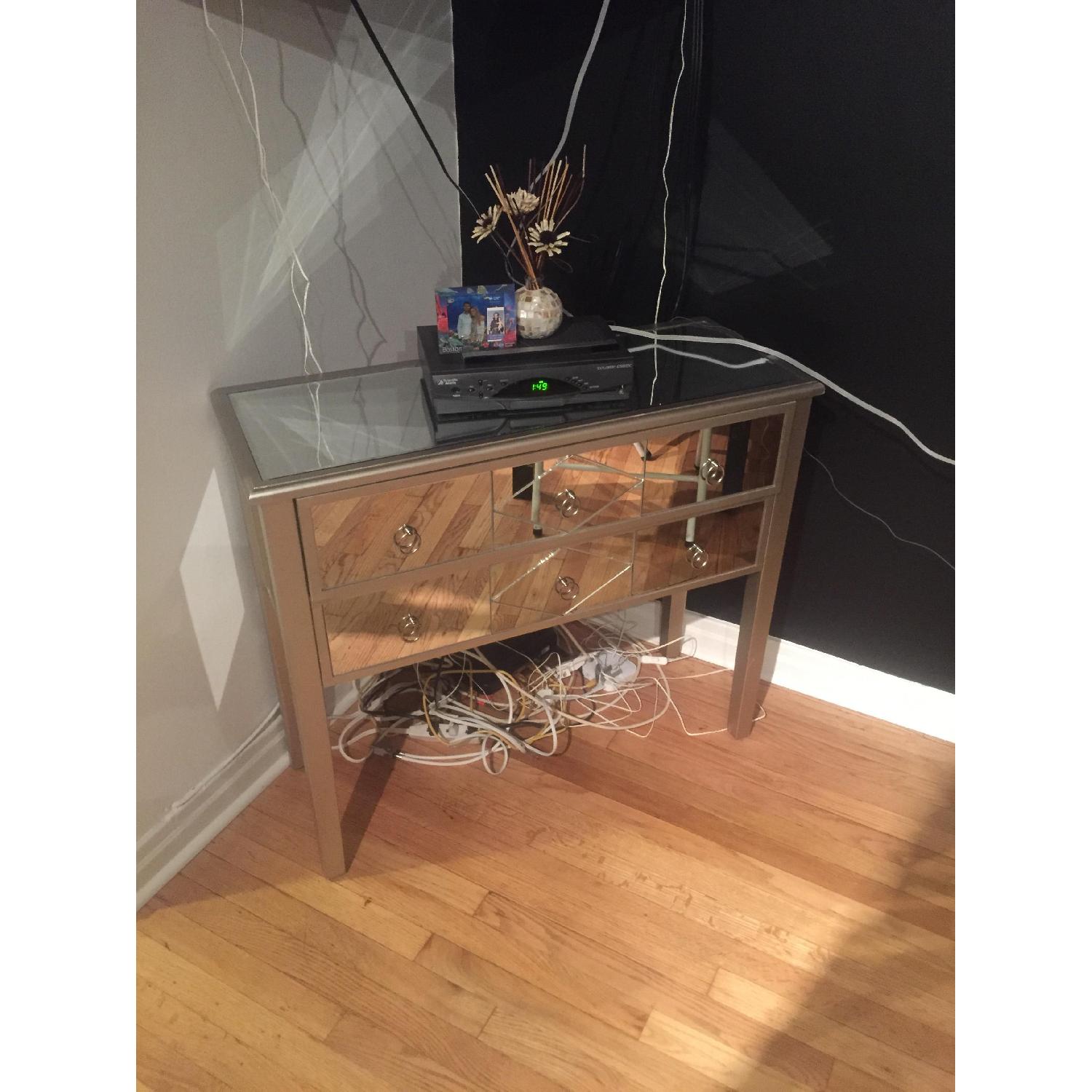 Home Goods Mirrored Small Chest - image-1