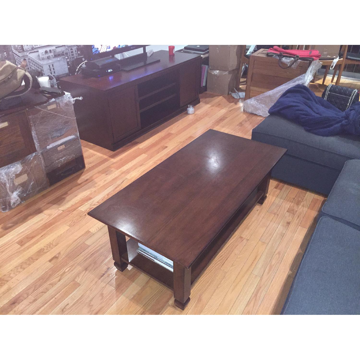 Pottery Barn Cheswick Coffee Table in Espresso - image-5