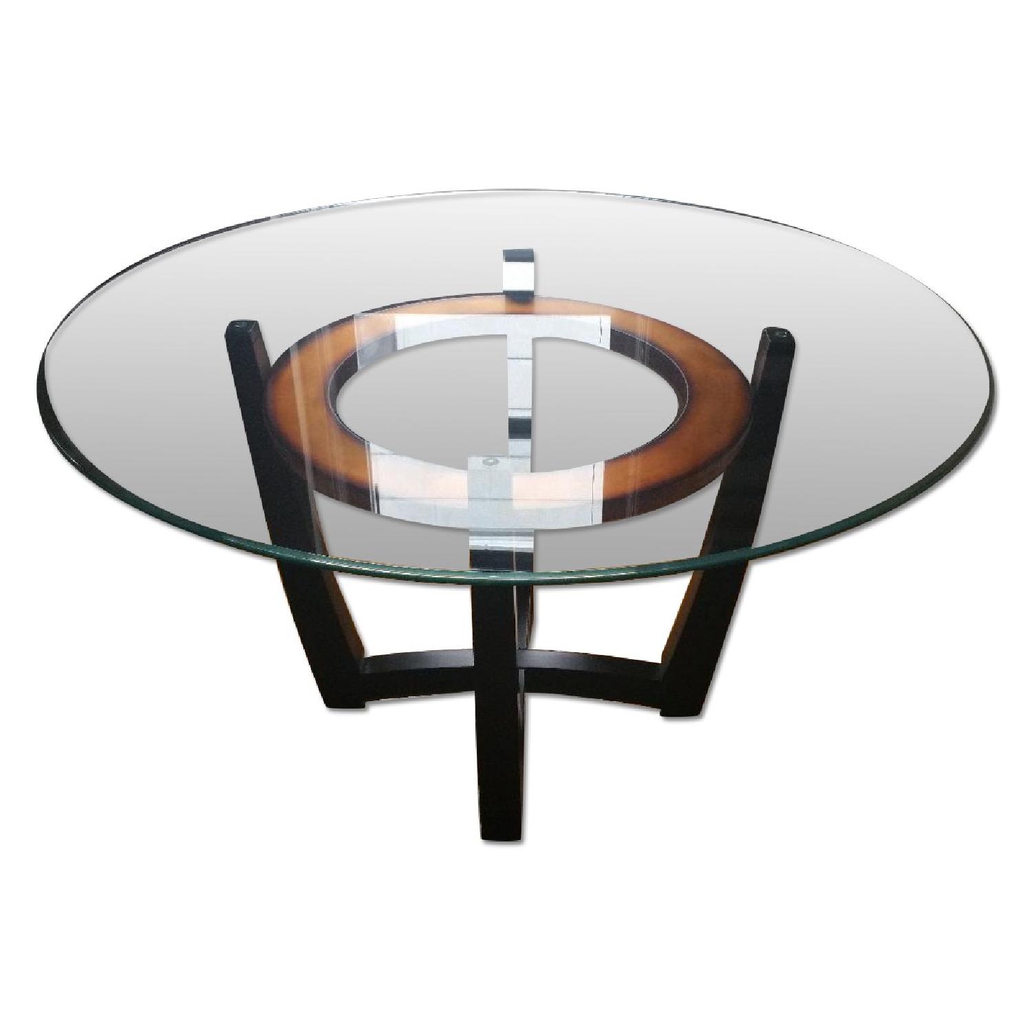 Round Glass Dining Room Table - image-0