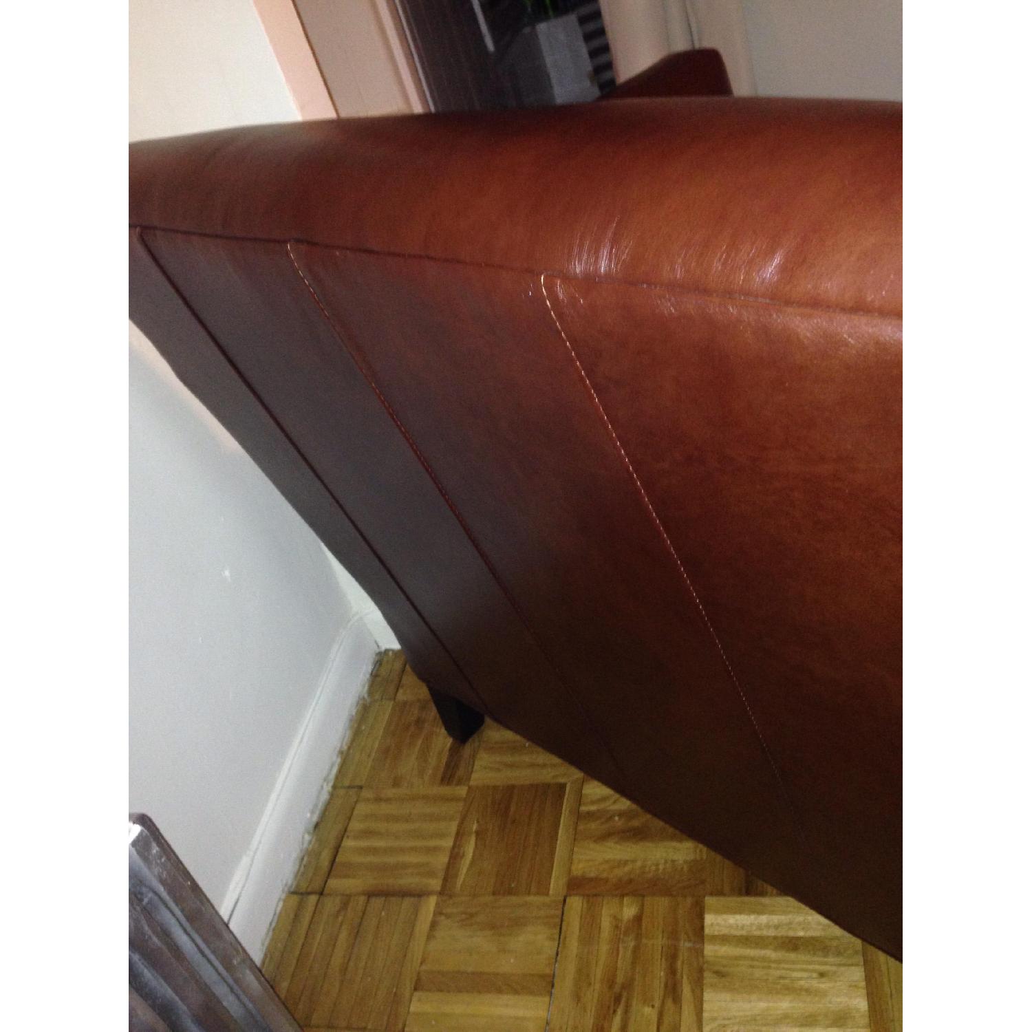 Crate & Barrel Leather Armchair - image-3