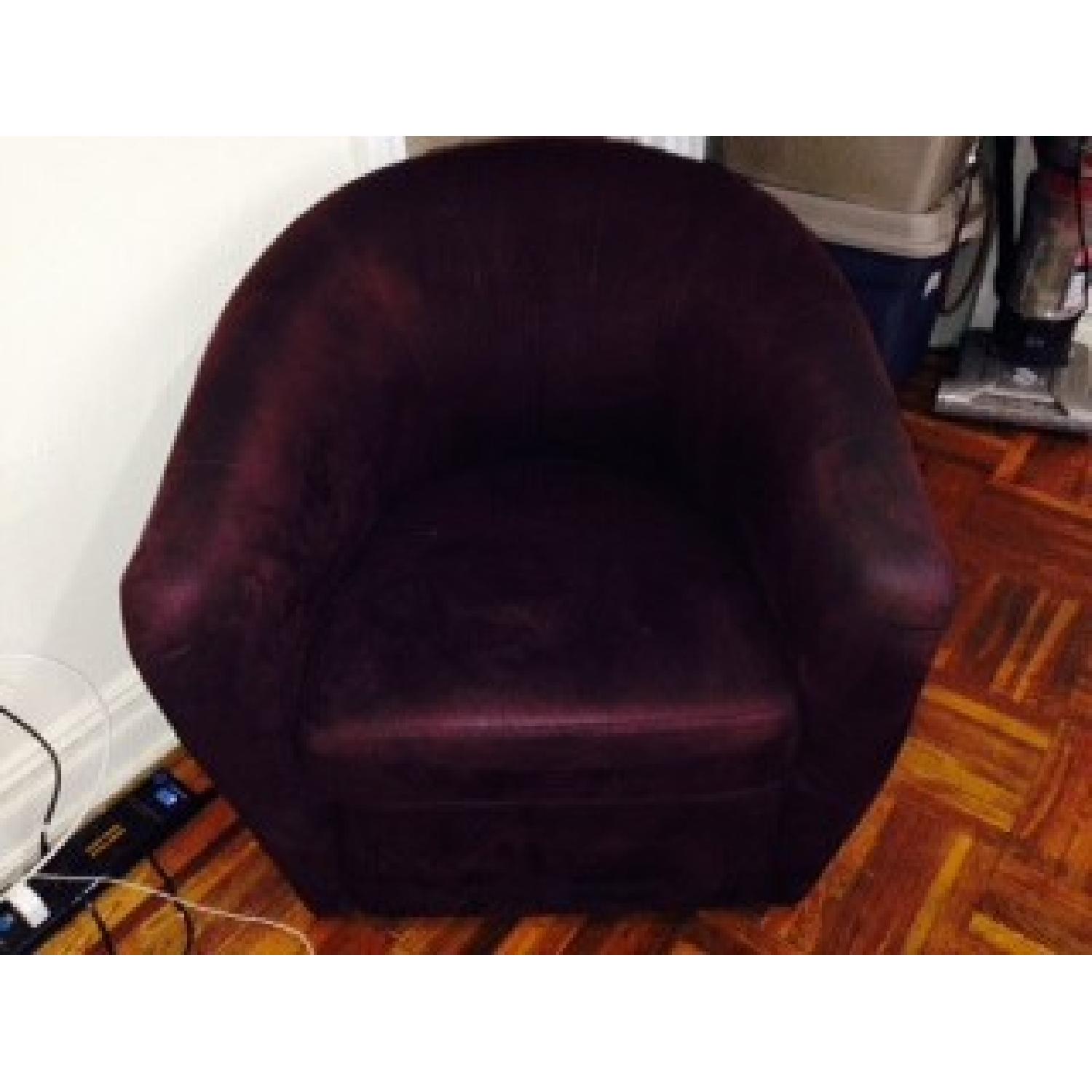 Natuzzi A951 Suede Chair - image-1
