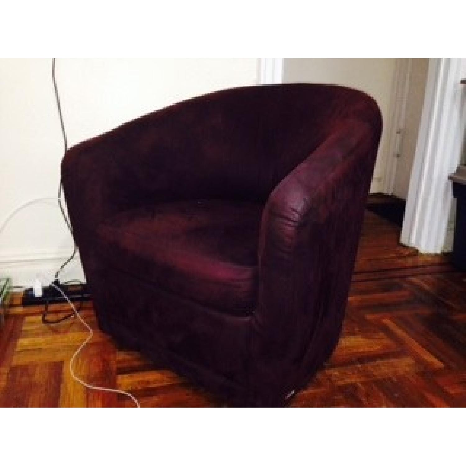Natuzzi A951 Suede Chair - image-5