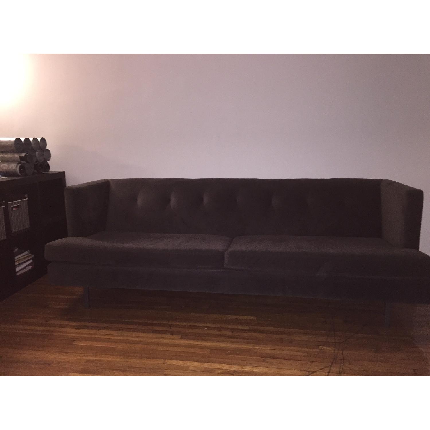 CB2 Avec Sofa in Grey Microfiber - image-1
