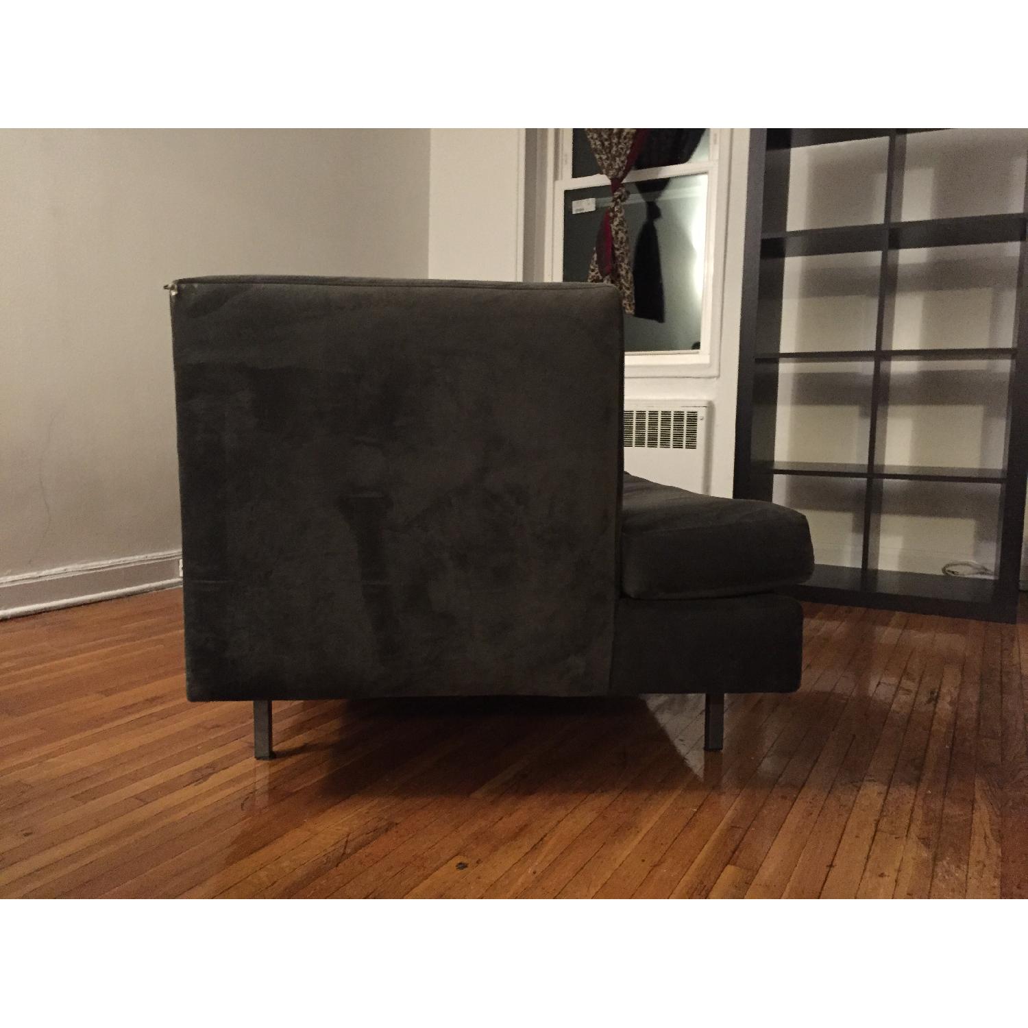CB2 Avec Sofa in Grey Microfiber - image-2