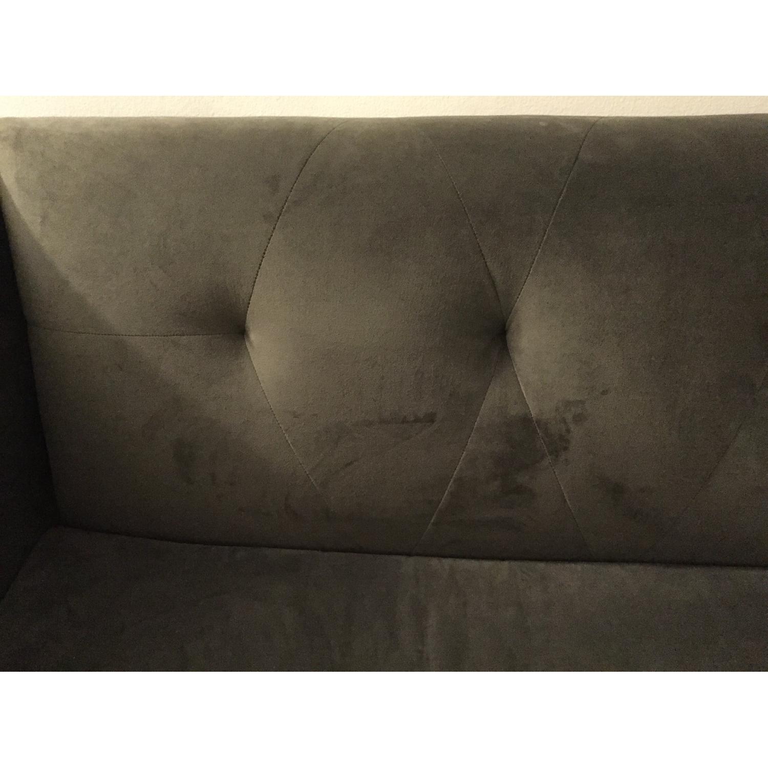 CB2 Avec Sofa in Grey Microfiber - image-4
