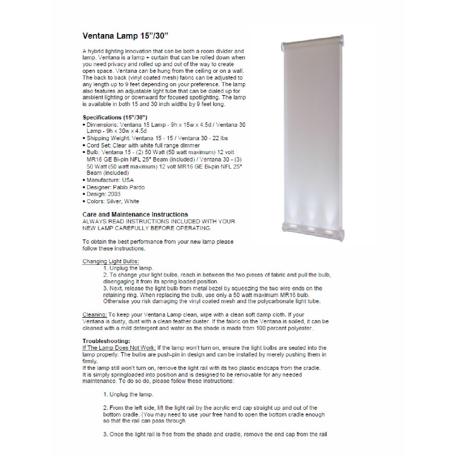 Pablo Pardo Designs Ventana Wall/Ceiling Mountable Retractable Curtain Light - image-7