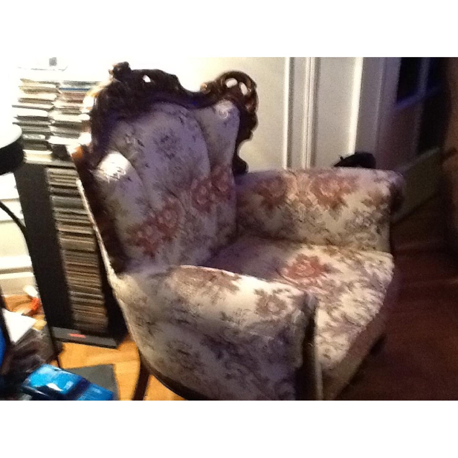 Italian Made Antique 2 Seater + Chair - image-2