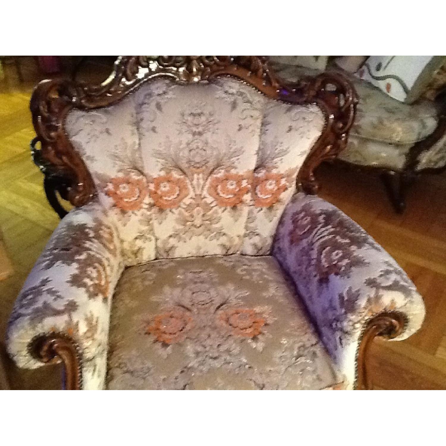 Italian Made Antique 2 Seater + Chair - image-6