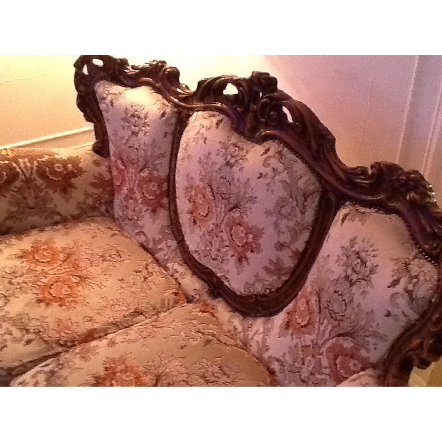 Italian Made Antique 2 Seater + Chair - image-8