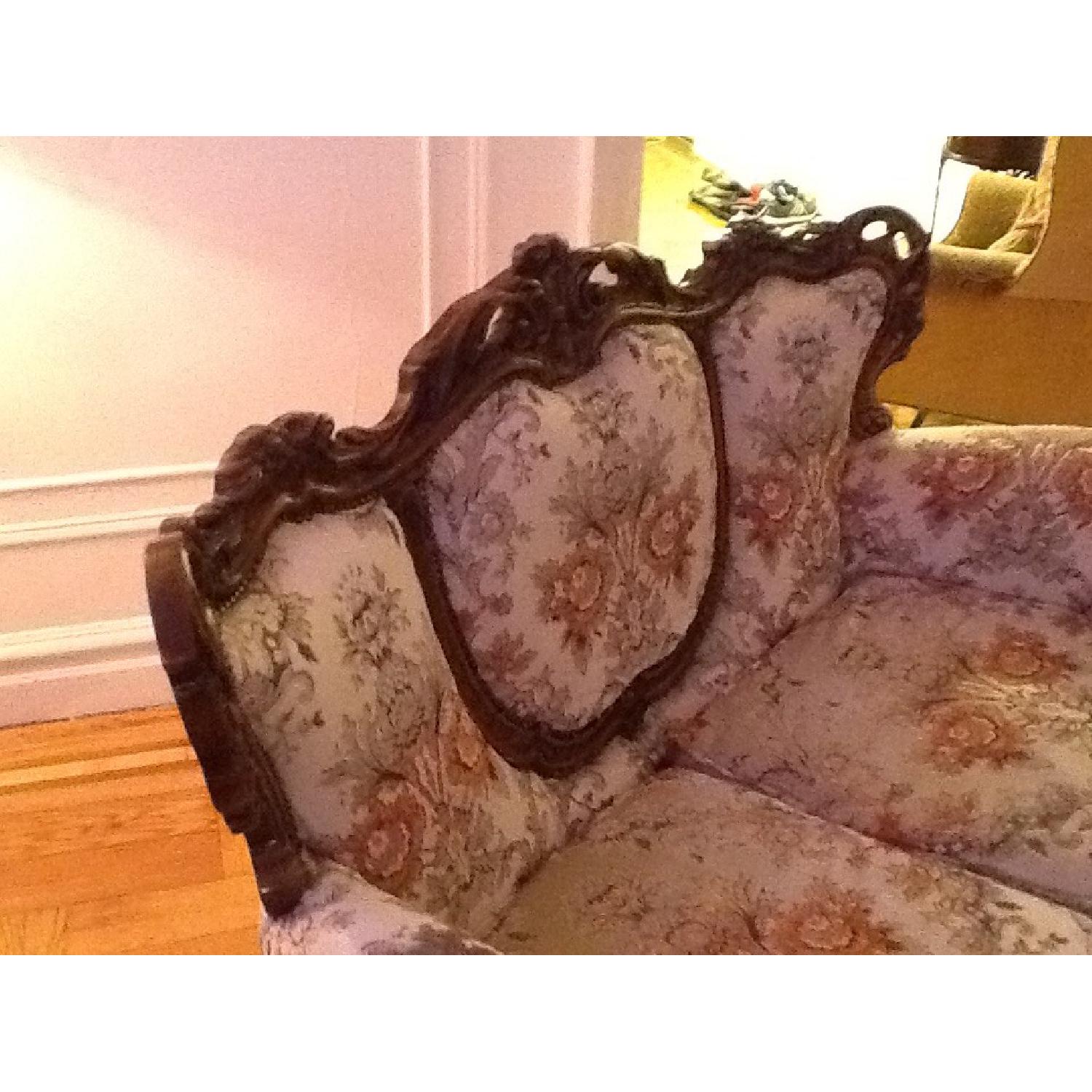 Italian Made Antique 2 Seater + Chair - image-9