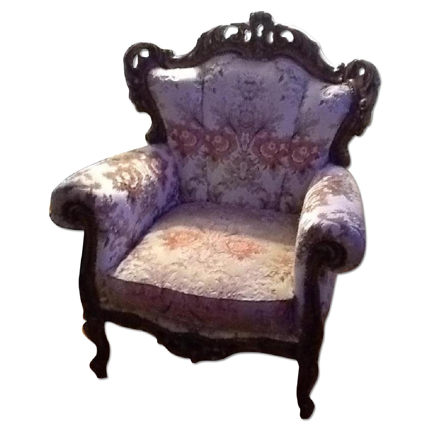 Italian Made Antique 2 Seater + Chair - image-0