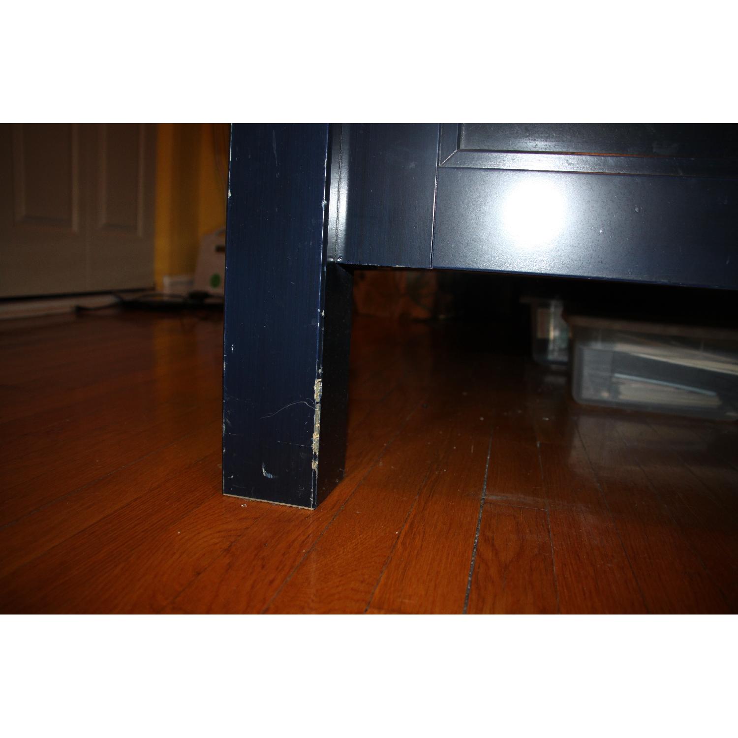 Crate & Barrel Midnight Blue Wooden Full Bed - image-5
