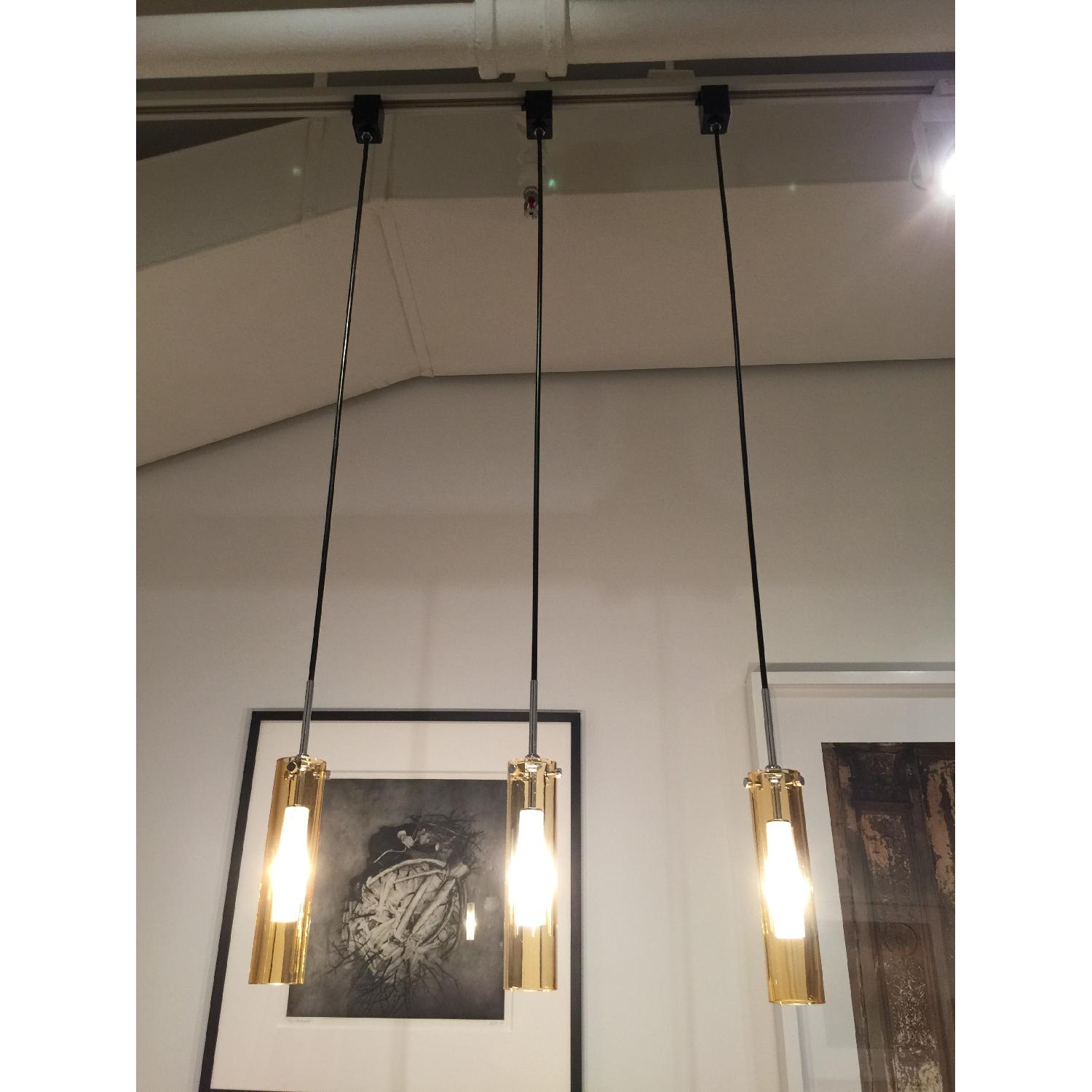 Tech Lighting Glass Pendant Lights - Set of 3 - image-1