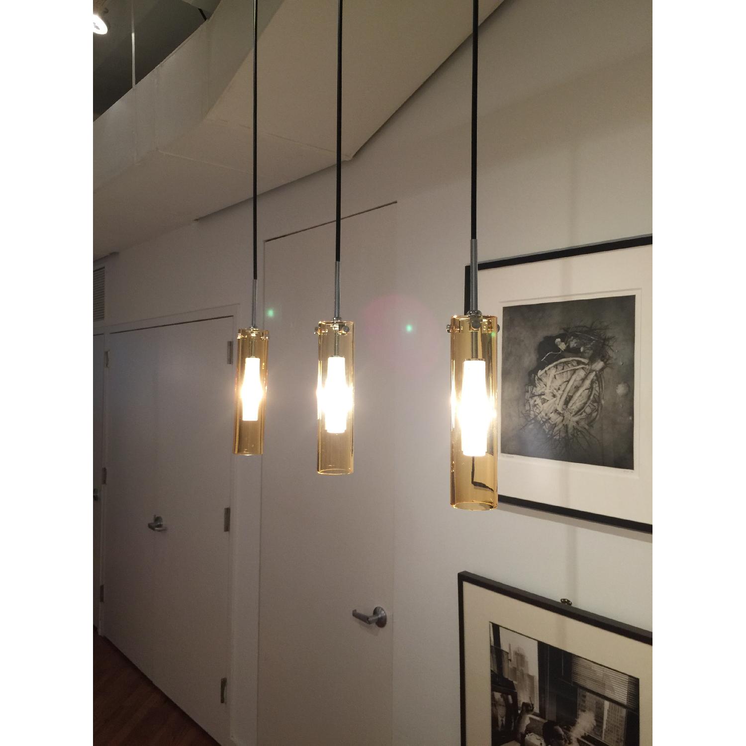 Tech Lighting Glass Pendant Lights - Set of 3 - image-2