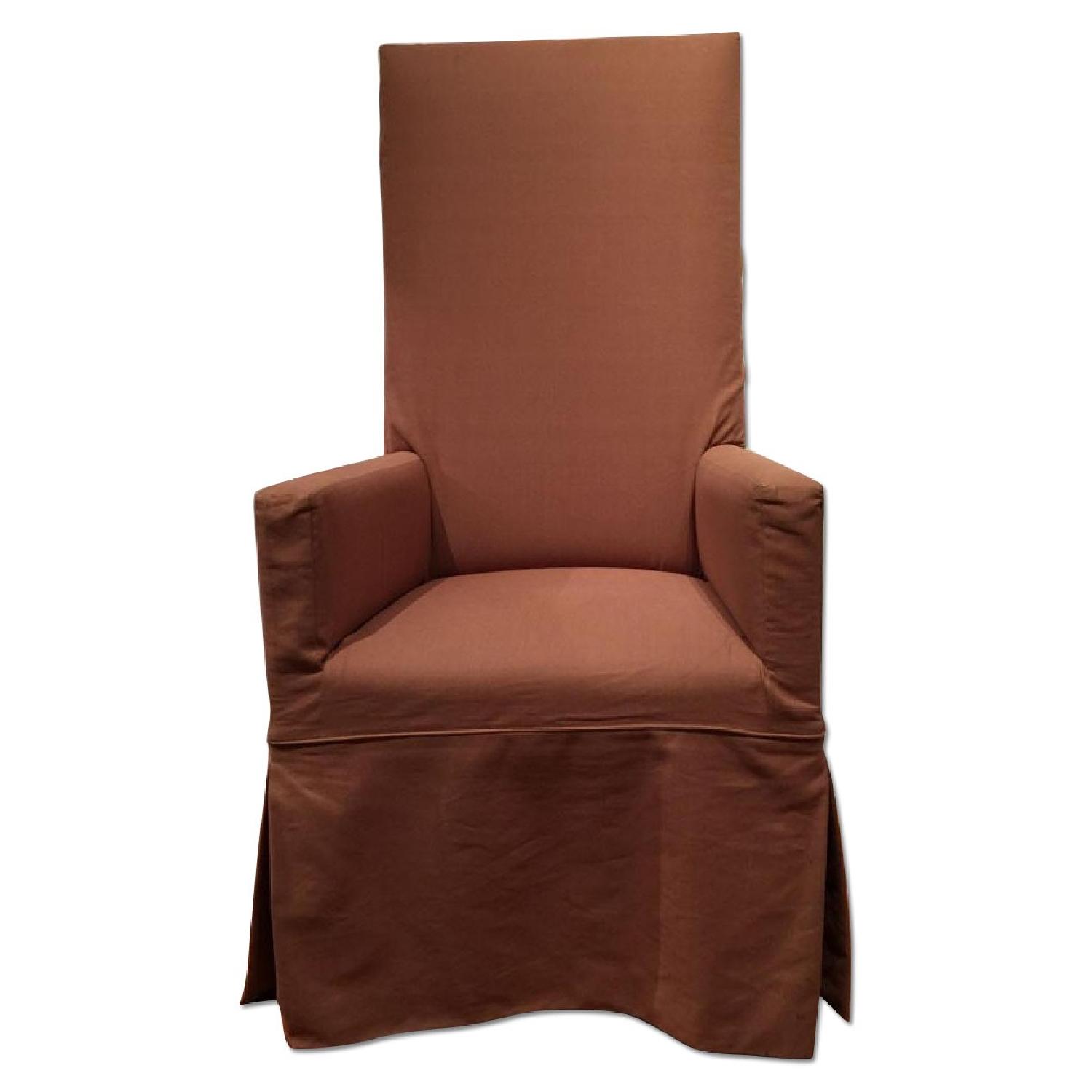 Custom Made Slipcoverd Thone Armchairs