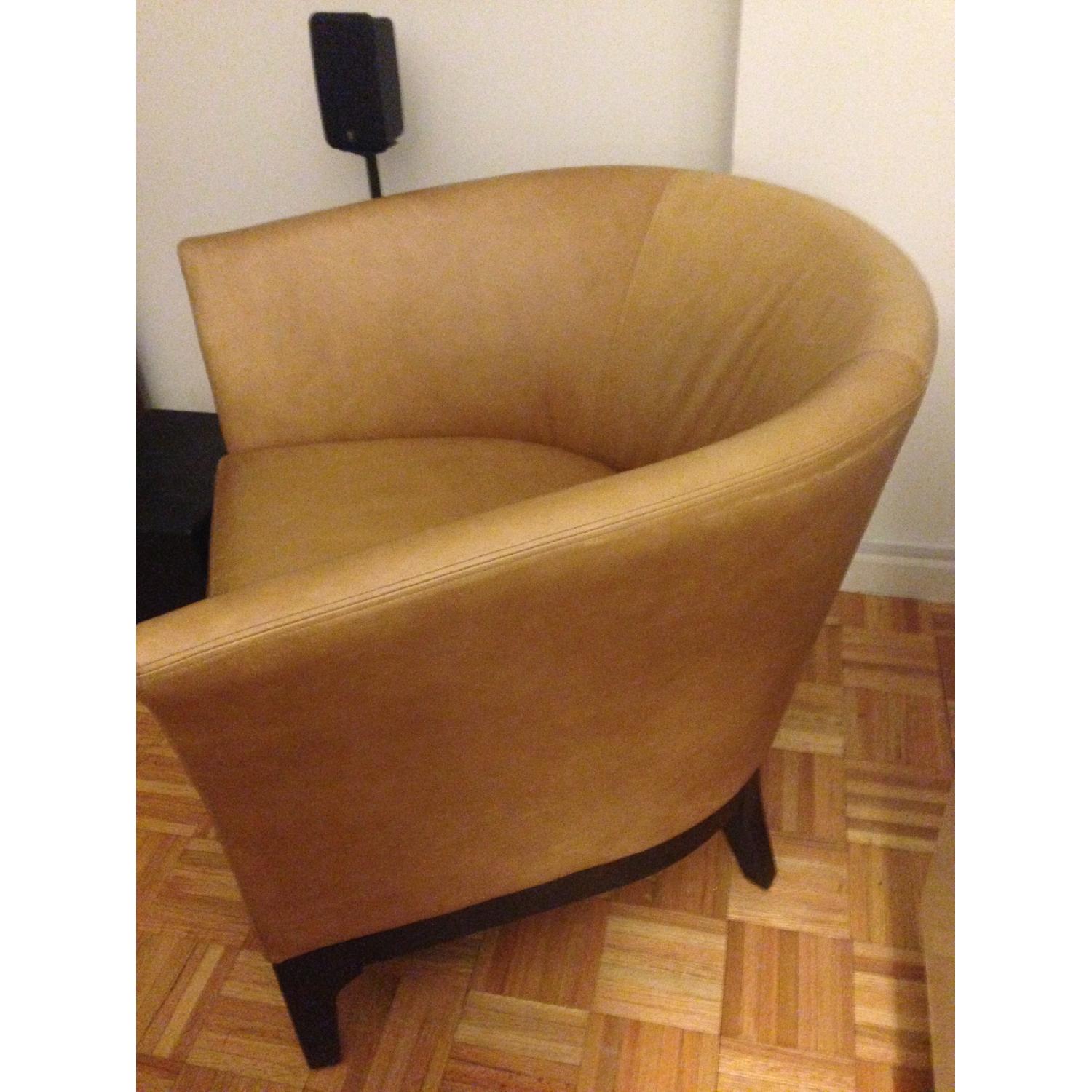 West Elm Tulip Leather Chair - image-2