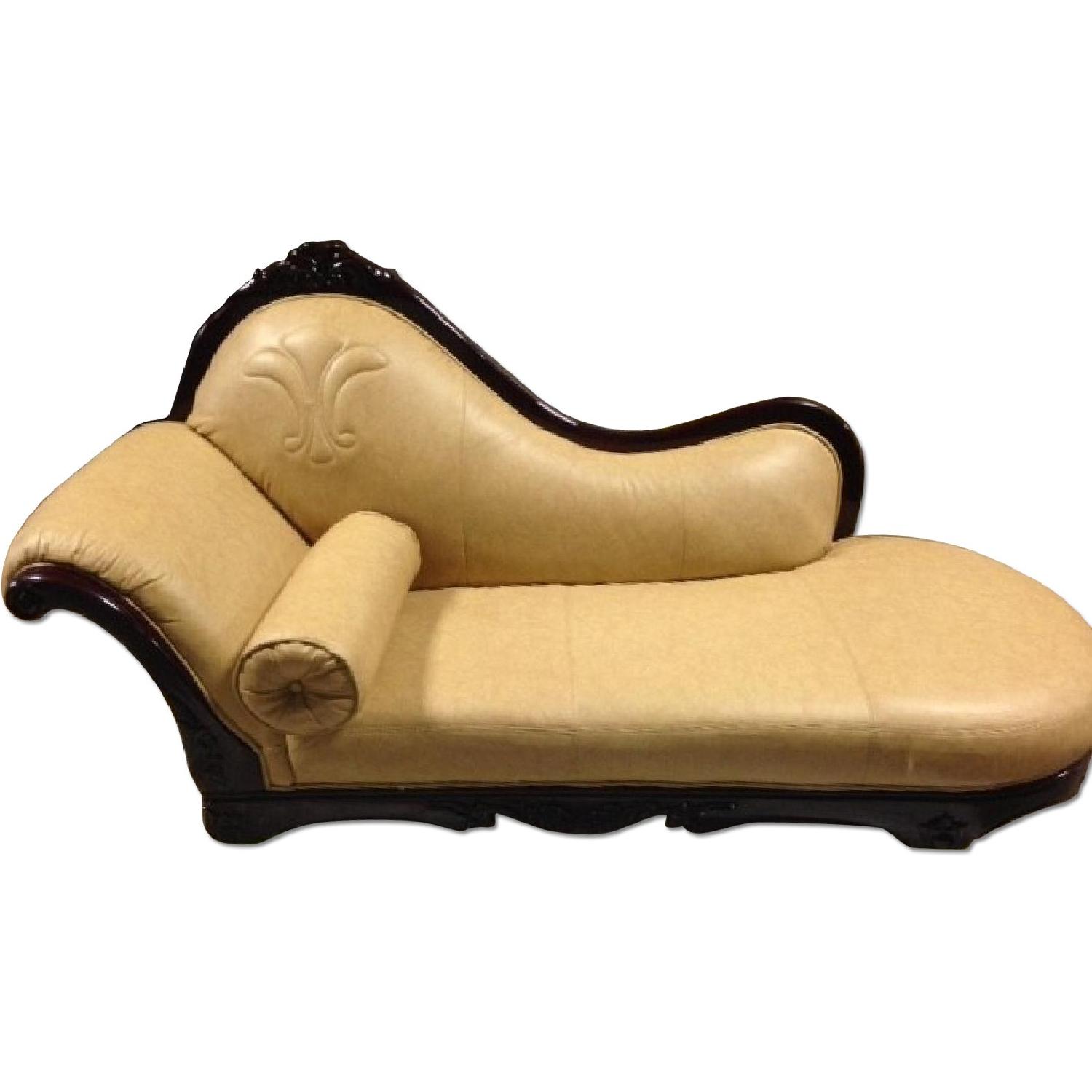 J. Horn Furniture Leather Chaise - image-0