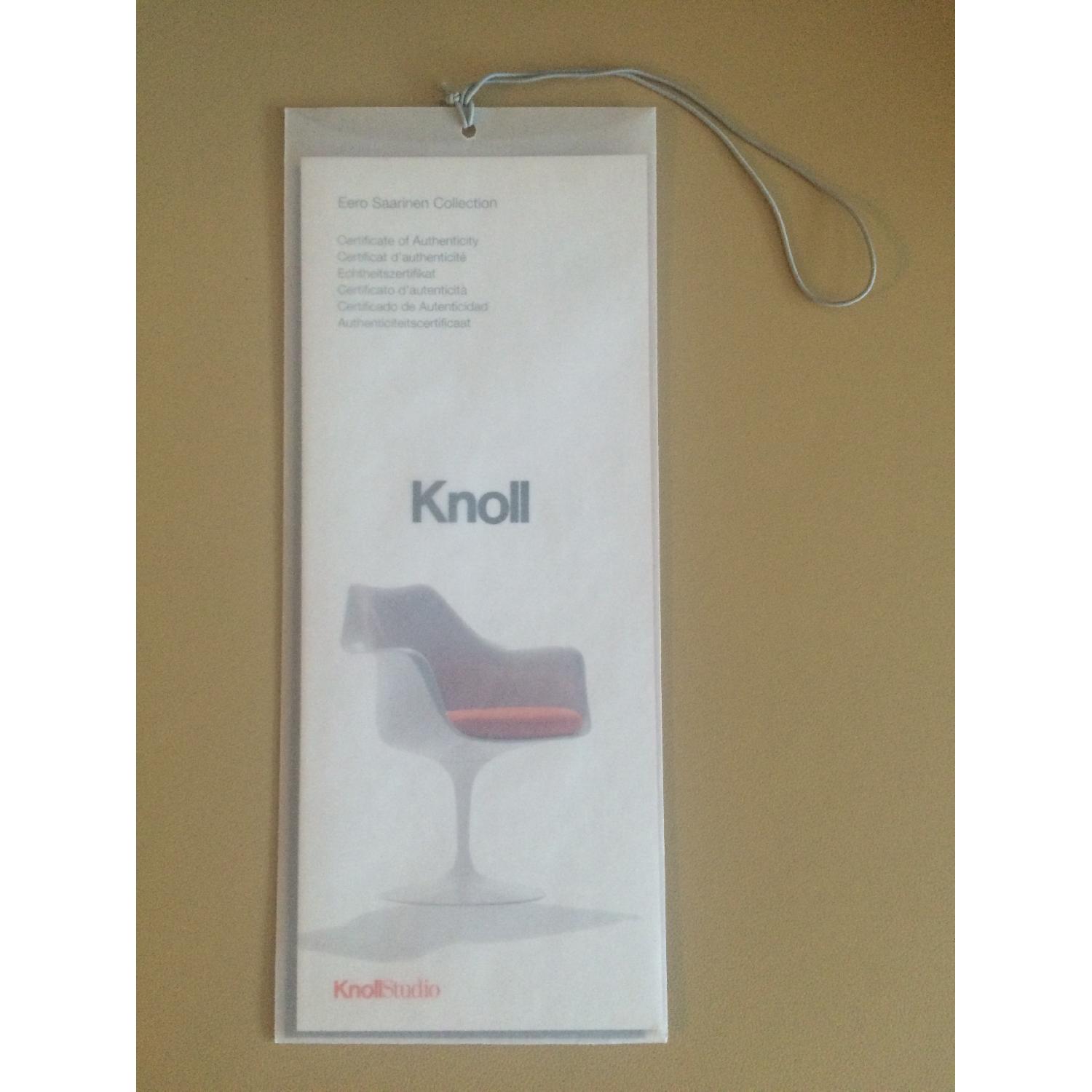 Knoll Leather Saarinen Executive Armchairs with Metal Legs - Pair - image-2