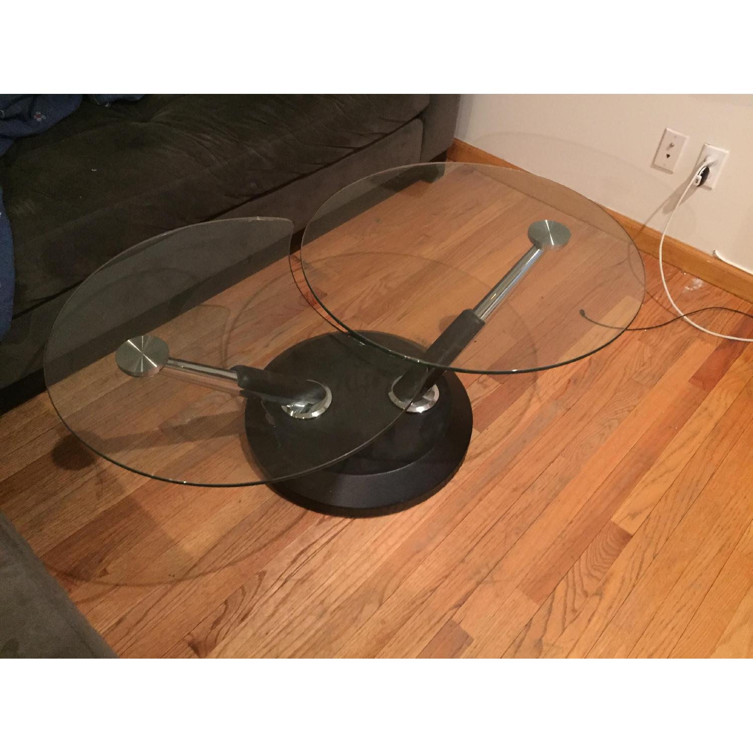Magnussen Modesto Metal and Glass Swivel Coffee Table - image-2