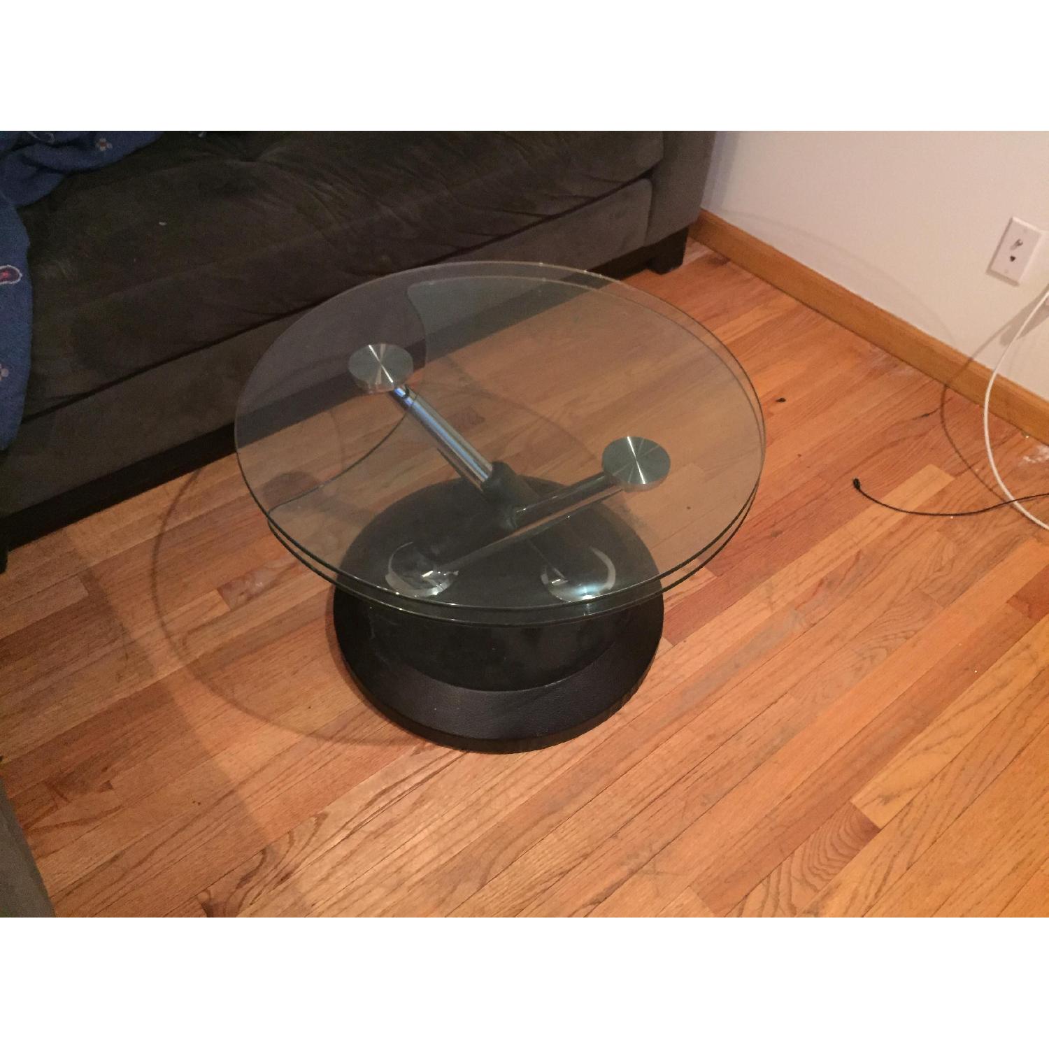 Magnussen Modesto Metal and Glass Swivel Coffee Table - image-4