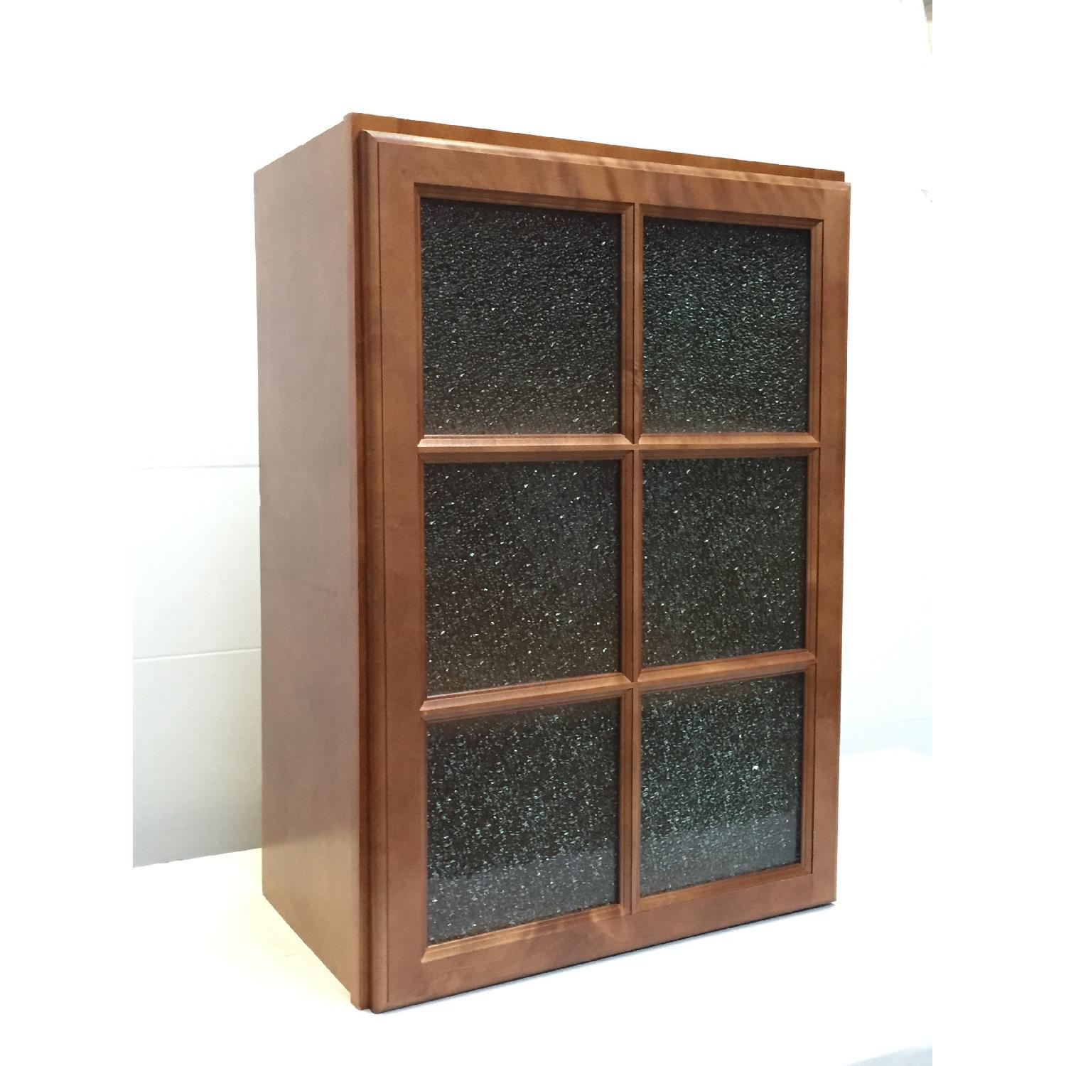 Maple Cabinet with Glass Doors - image-3