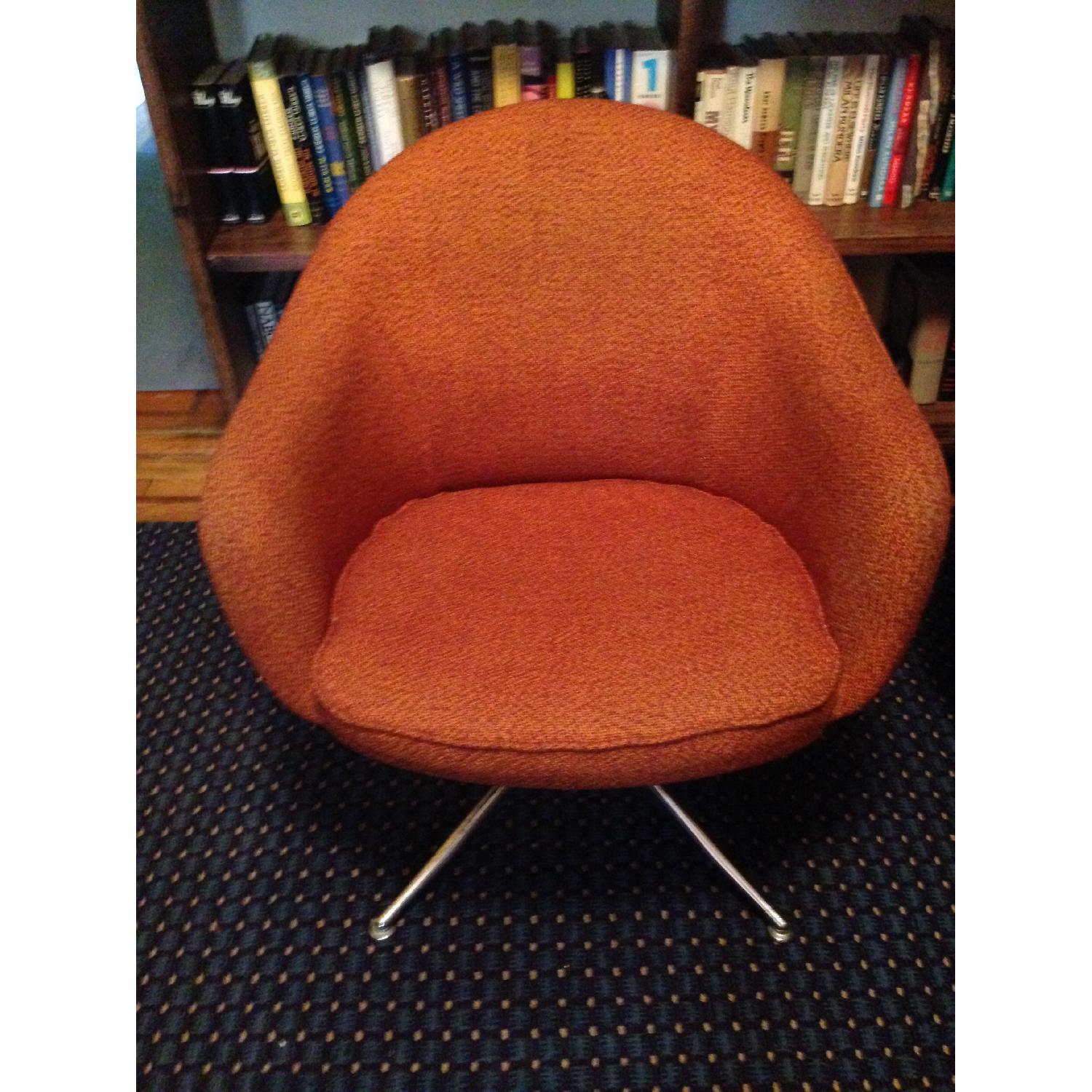 Baumritter Viko Mid Century Swivel Chairs w/ Fabric - Set of 2 - image-1