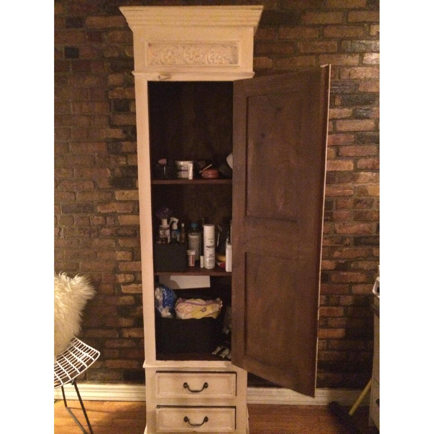 Nadeau Off-White Wooden Armoire - image-1