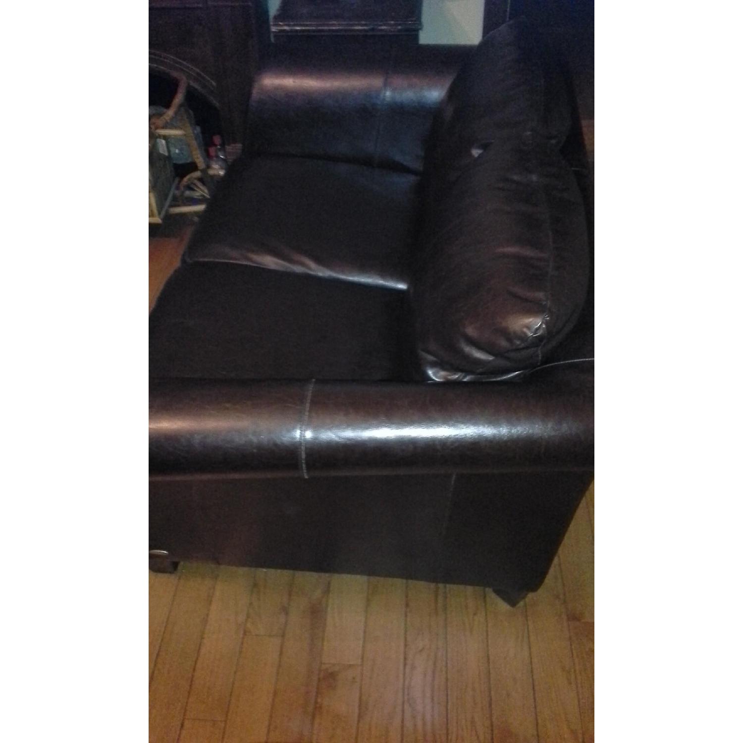Natuzzi Italsofa Chocolate Loveseats - Pair - image-2