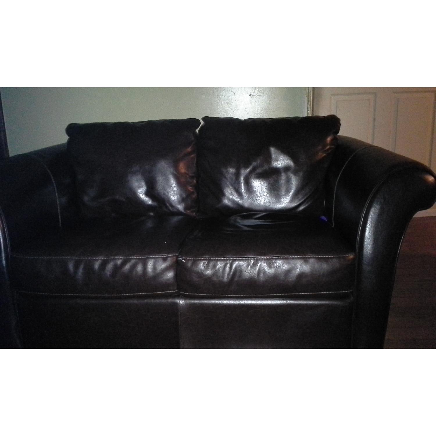 Natuzzi Italsofa Chocolate Loveseats - Pair - image-7