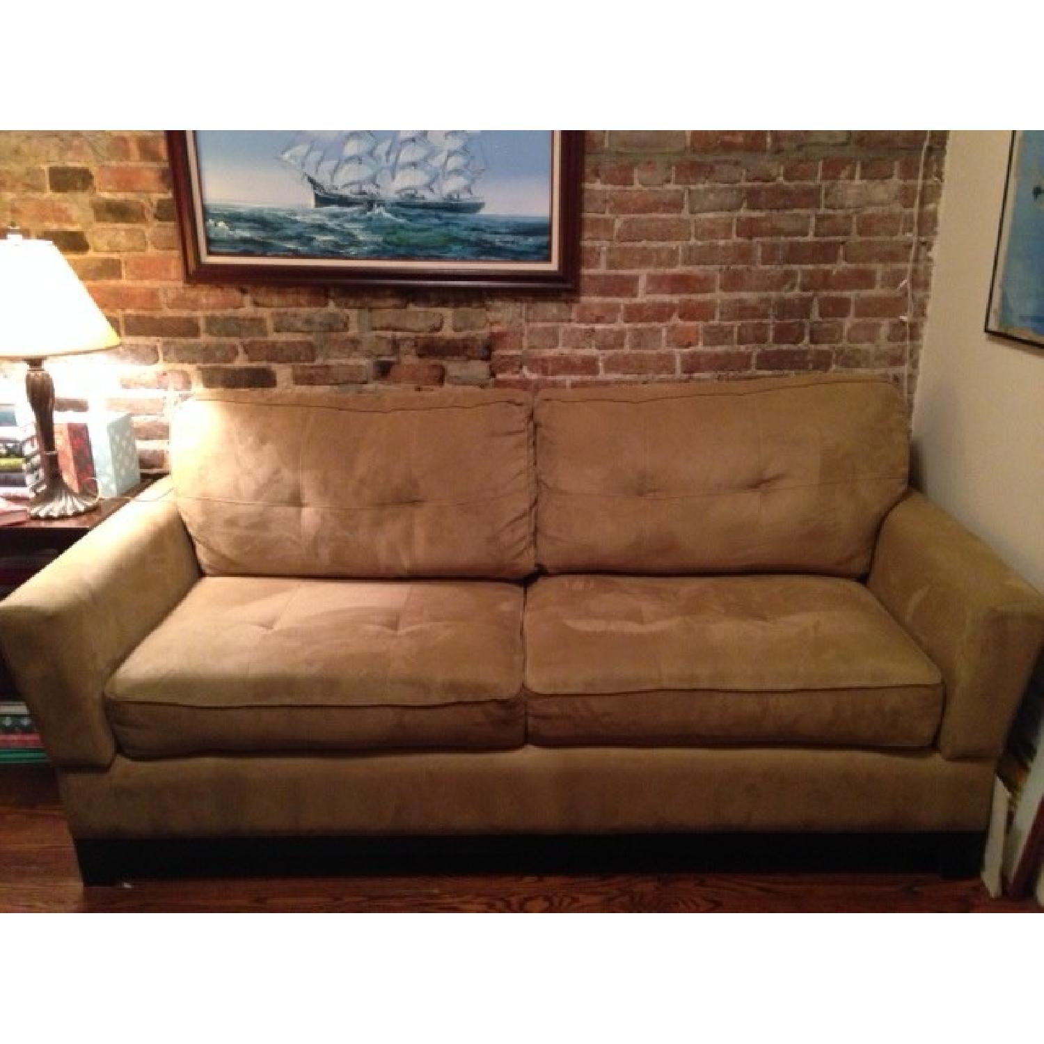 Jennifer Convertibles Microfiber Sofa - image-1
