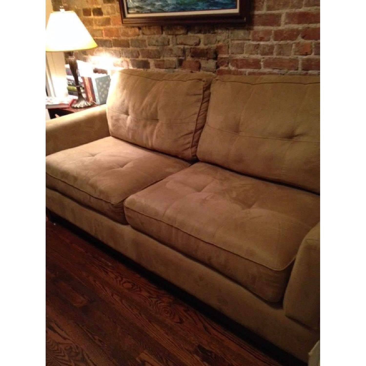 Jennifer Convertibles Microfiber Sofa - image-3