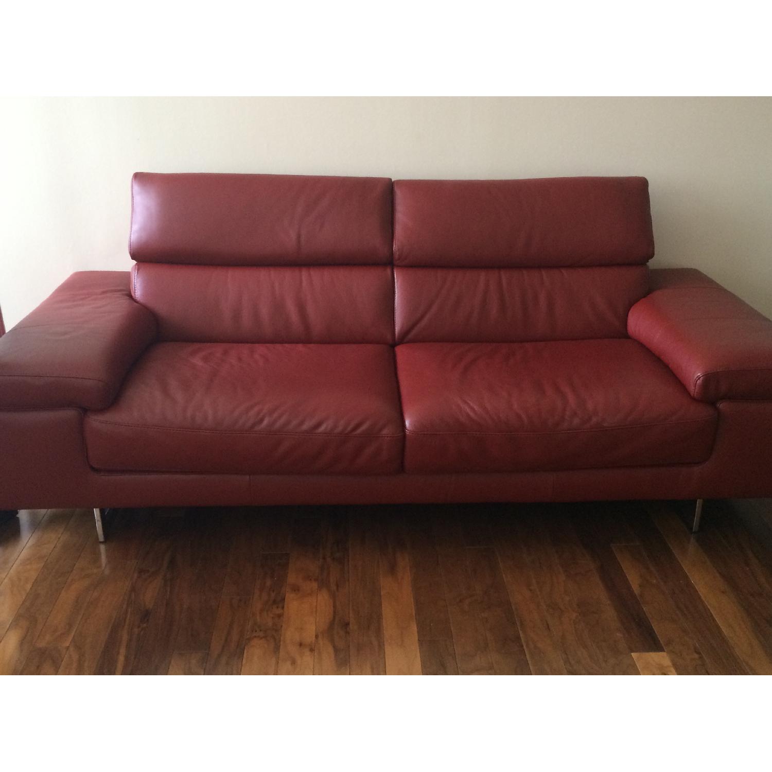 Raymour & Flanigan Farone Leather Sofa - image-1