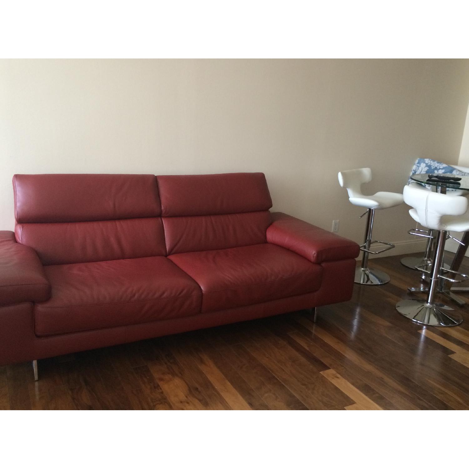 Raymour & Flanigan Farone Leather Sofa - image-5