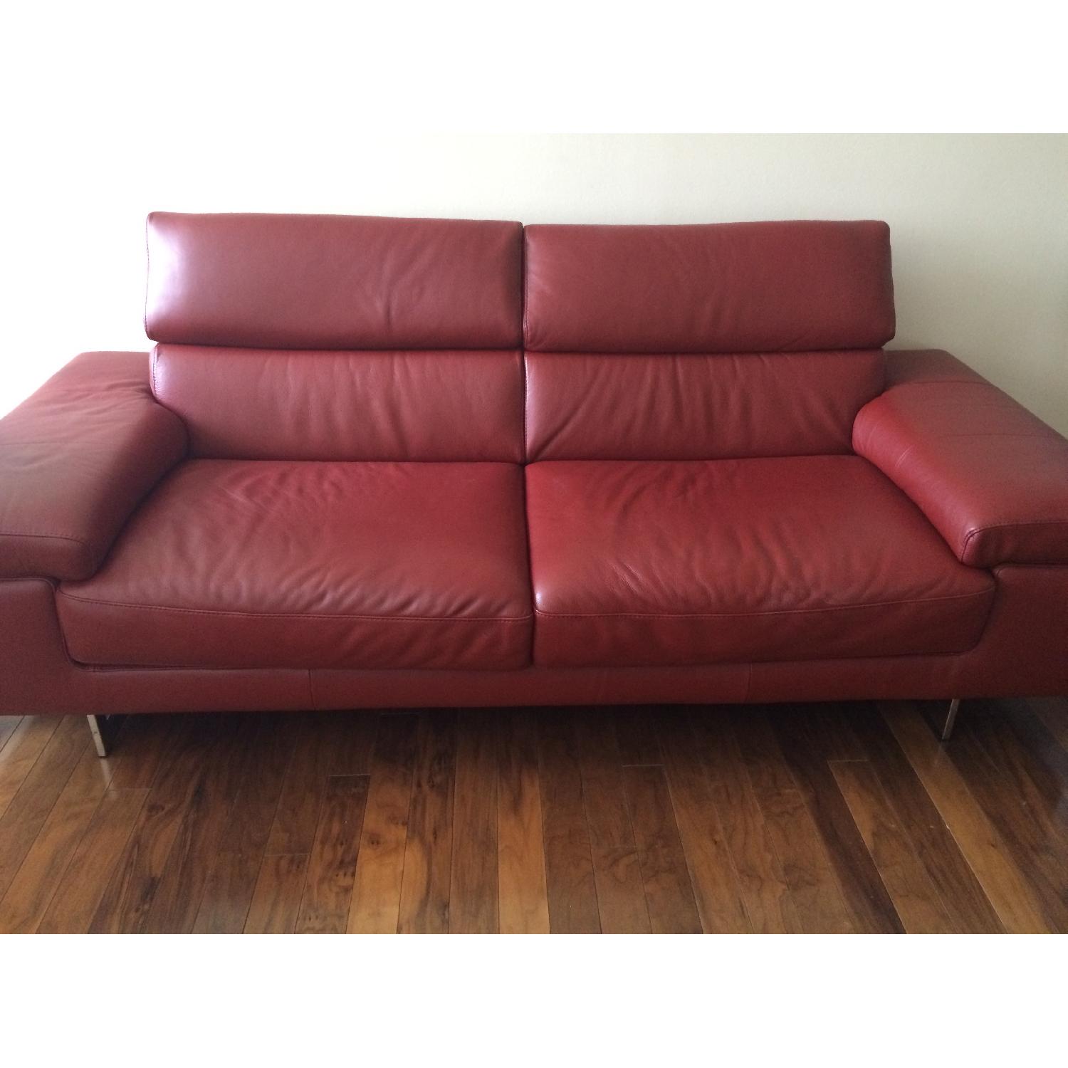 Raymour & Flanigan Farone Leather Sofa - image-11
