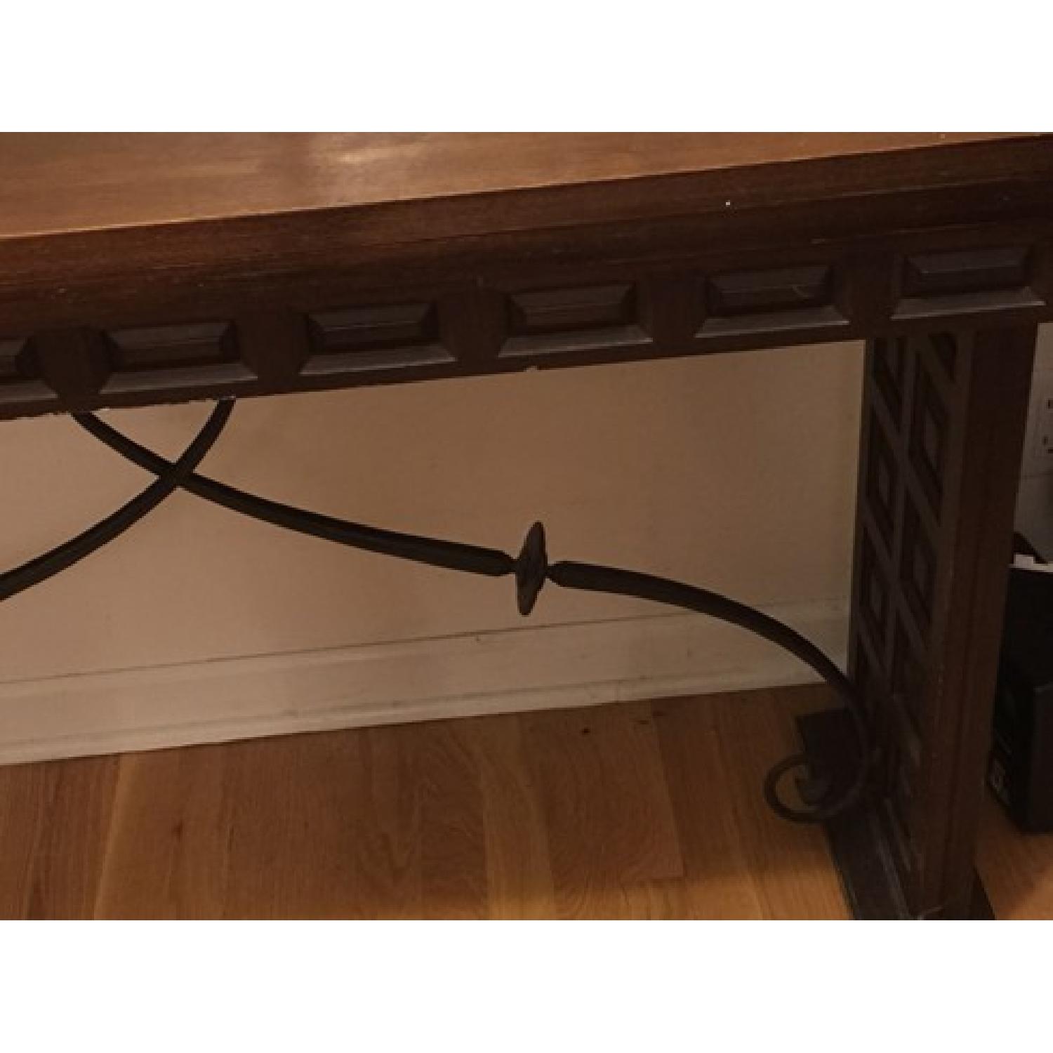 Vintage Wood Drop Leaf Table - image-1
