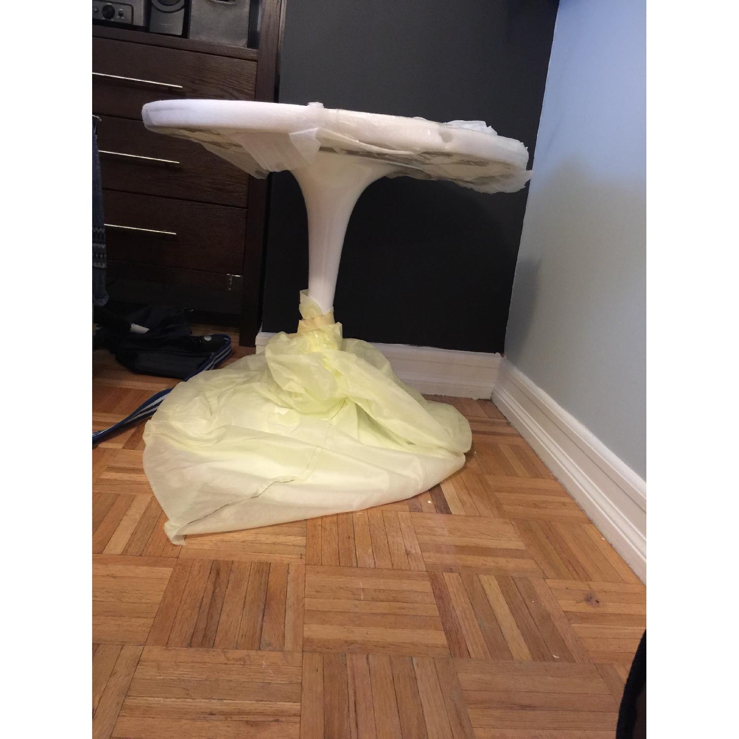 Dot and Bo Marble Top Tulip Accent Table - image-2