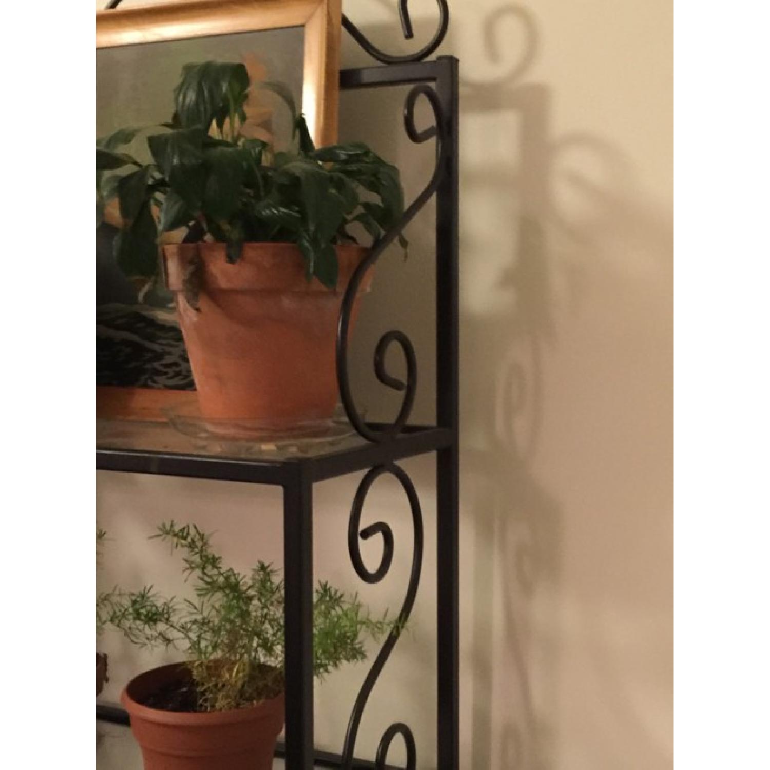 Wrought Iron and Glass Baker's Rack - image-1