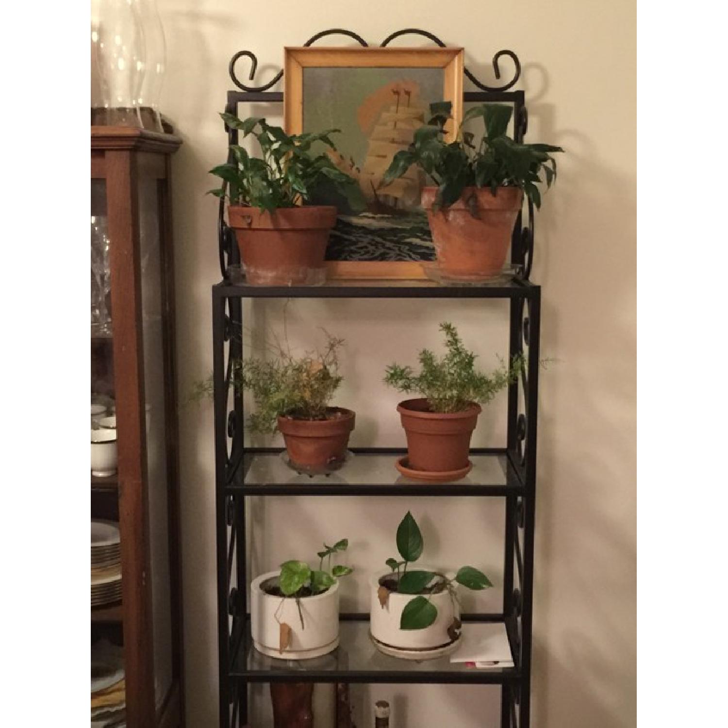 Wrought Iron and Glass Baker's Rack - image-3