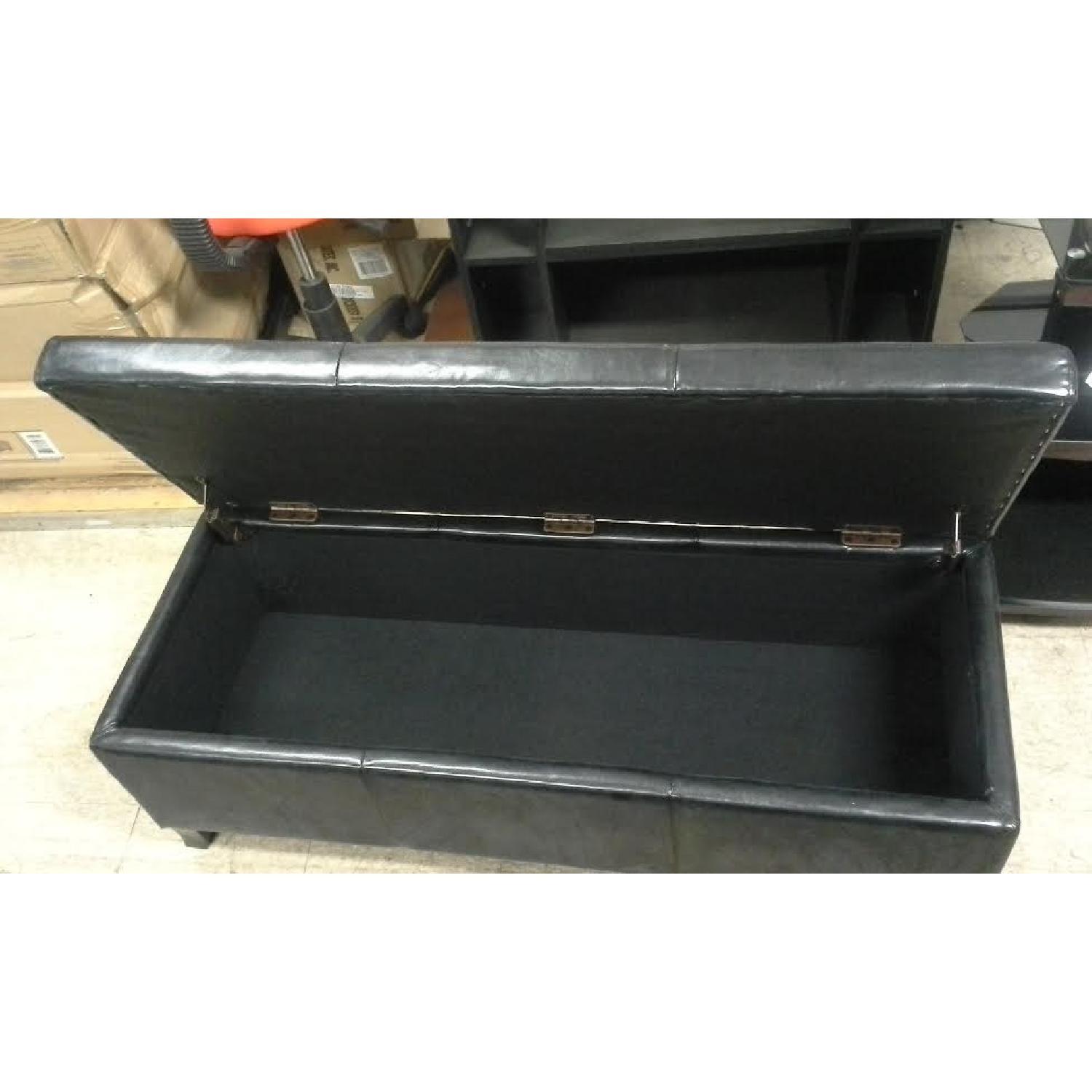 Kennedy International Inc. Black Storage Ottoman - image-2