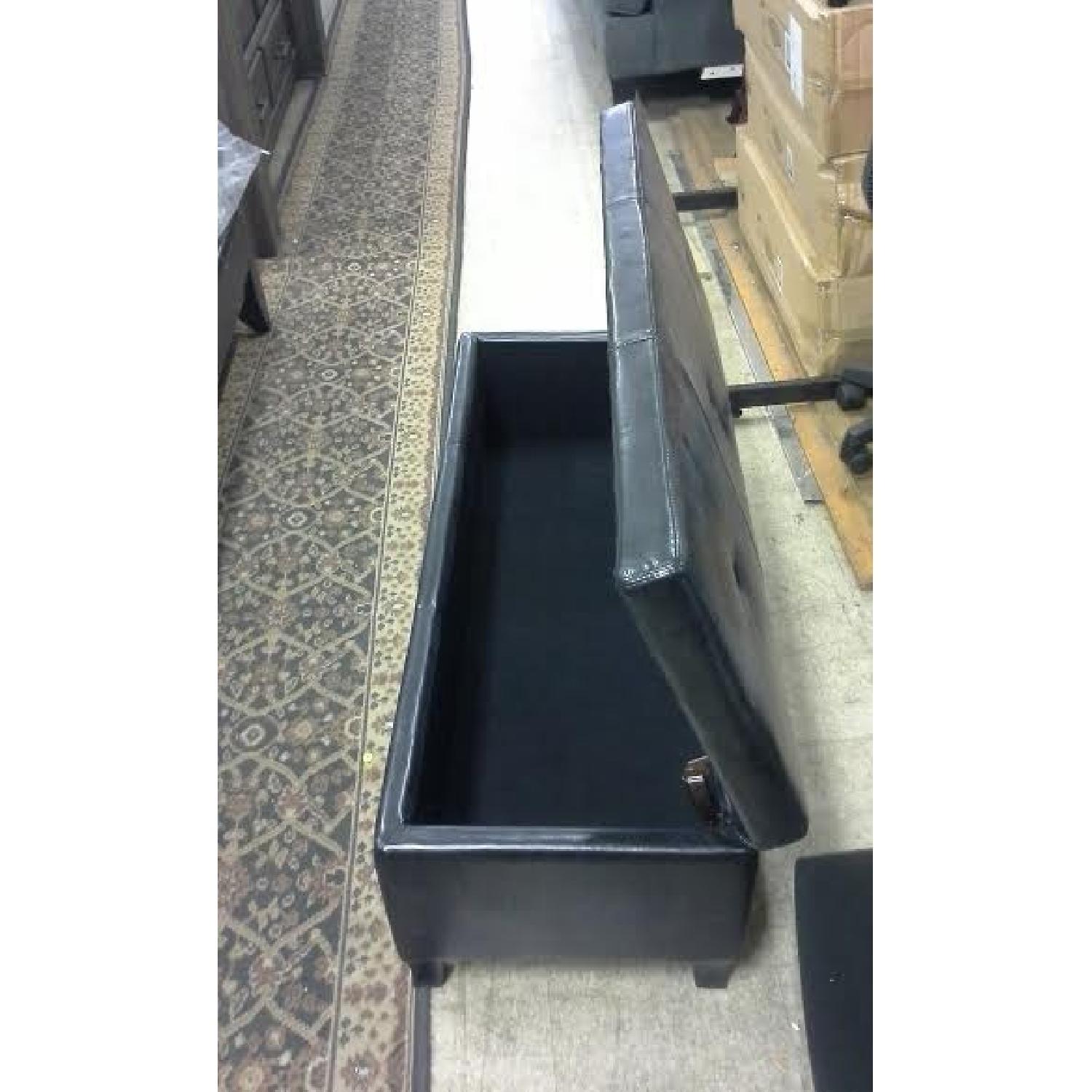 Kennedy International Inc. Black Storage Ottoman - image-3