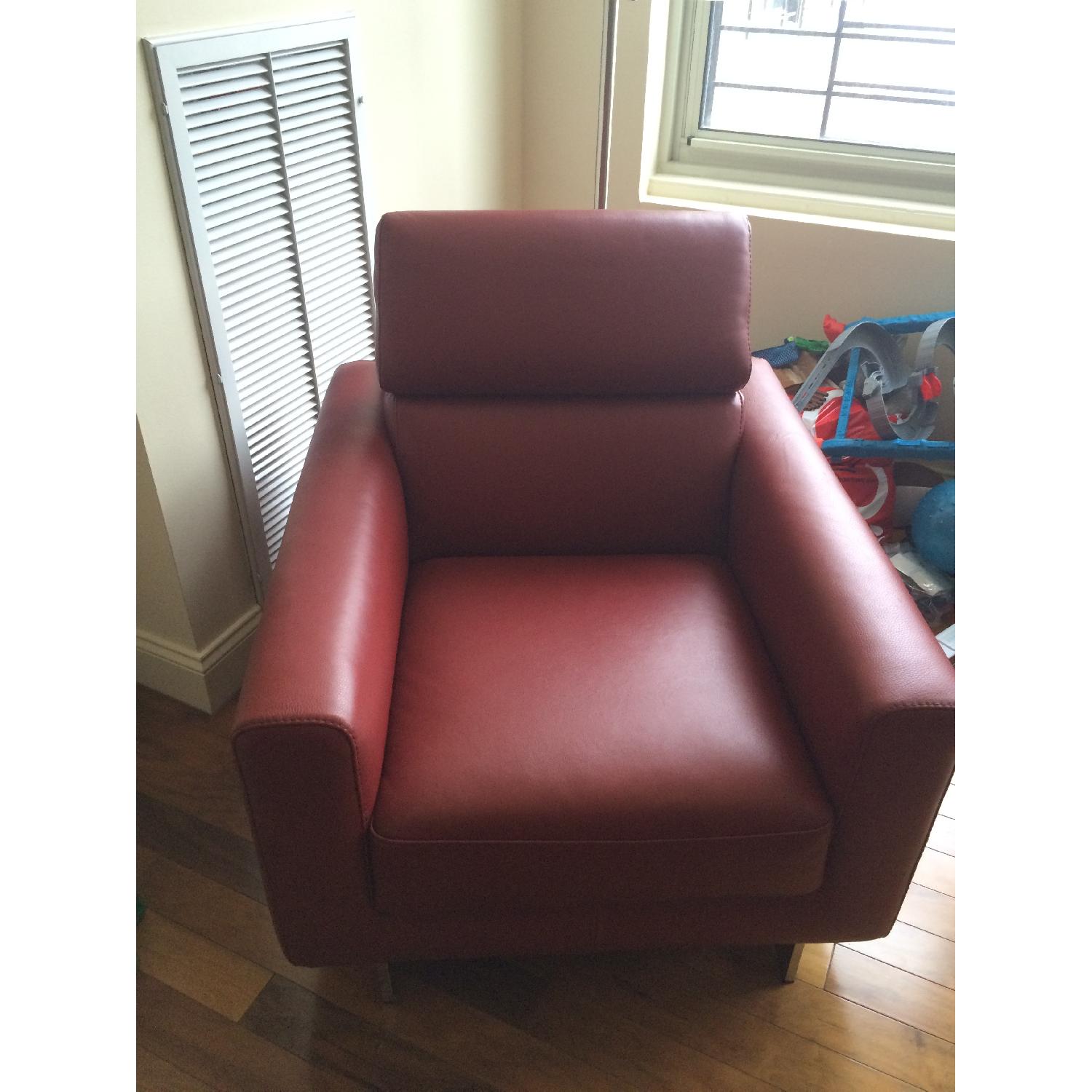 Raymour & Flanigan Farone Leather Single Seater Sofa/Chair - image-6