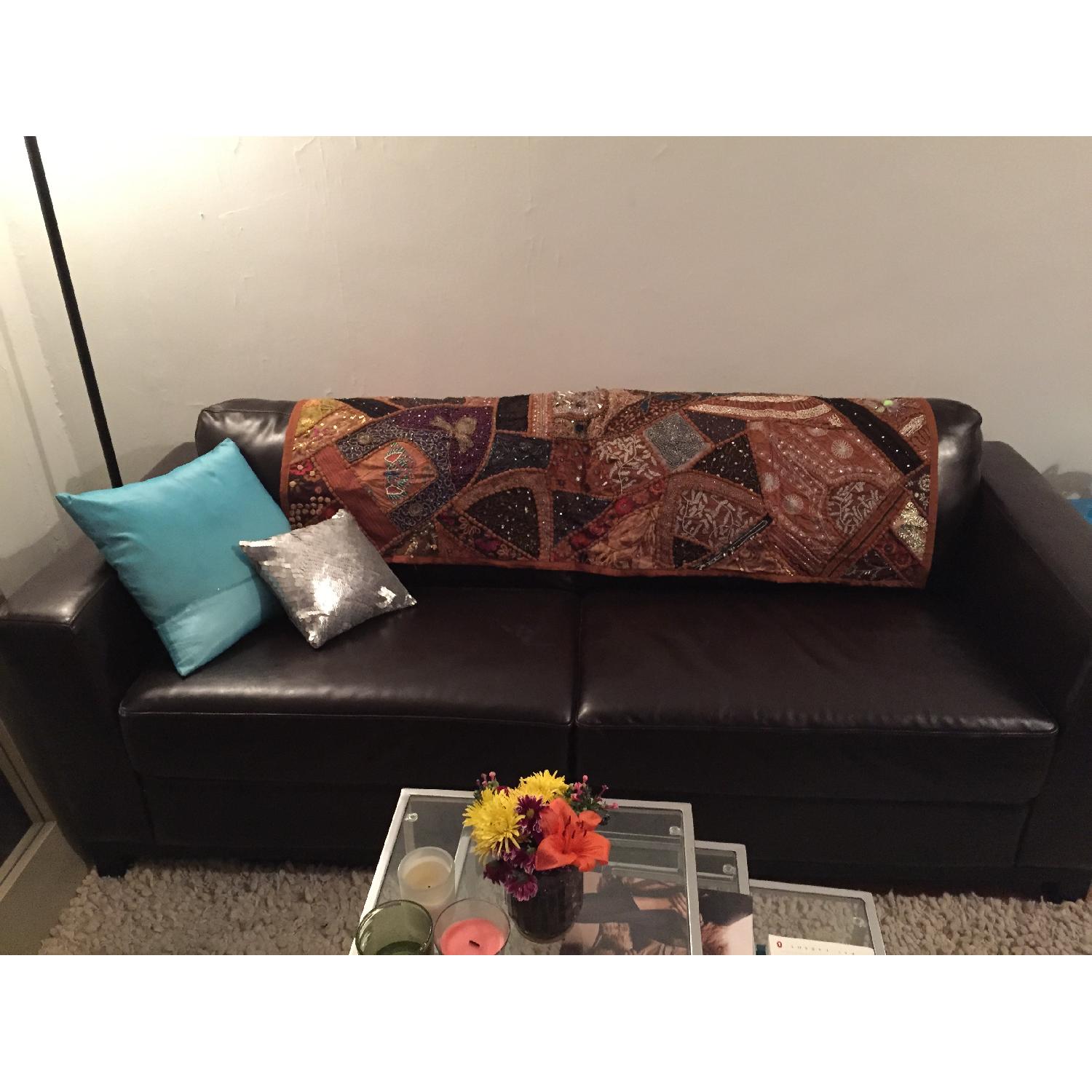 The Door Store Leather Sleeper Sofa - image-1