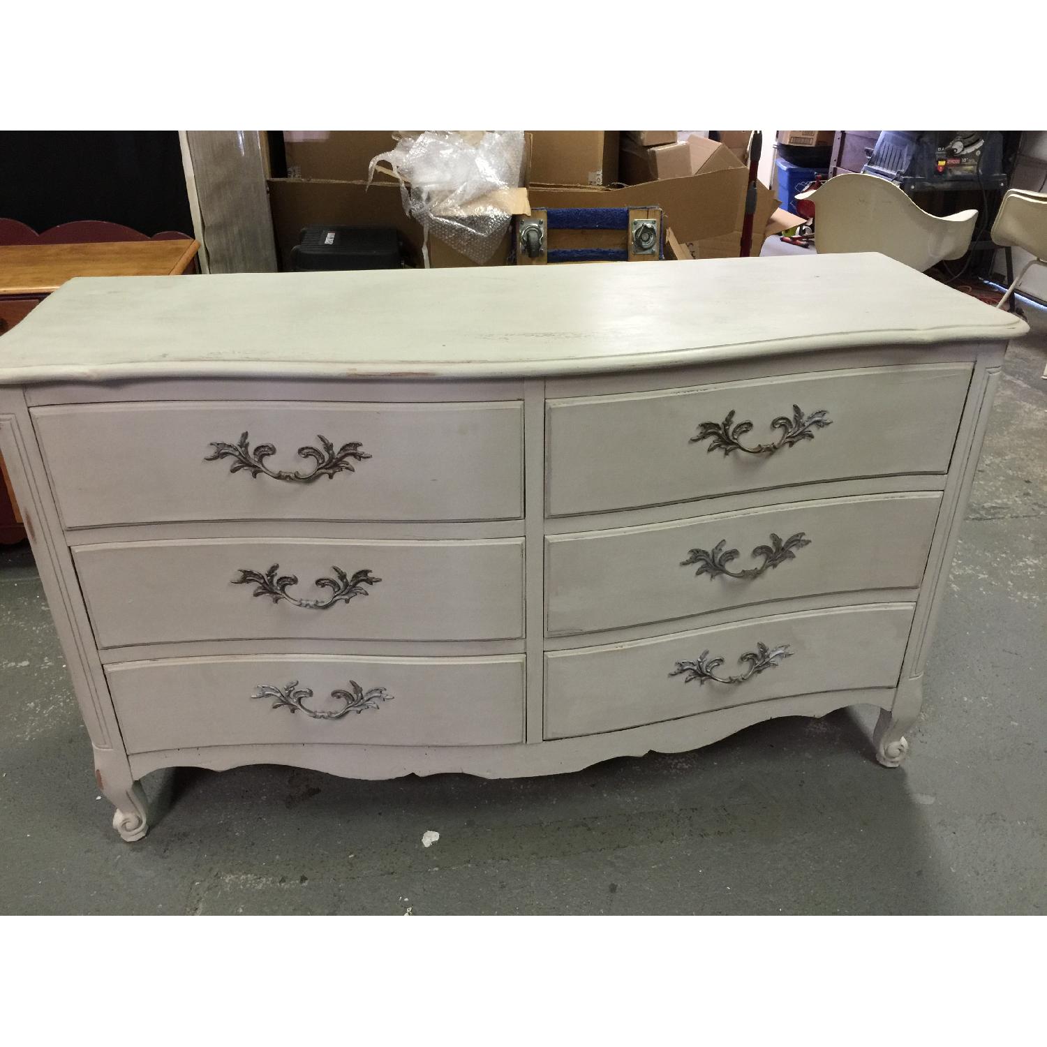 Vintage Painted 6 Drawer Dresser - image-1