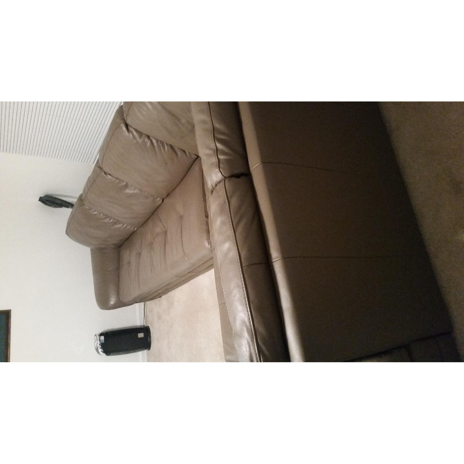 Raymour & Flanigan Bellanest Garrison 2 Piece Leather Sectional Sofa - image-3