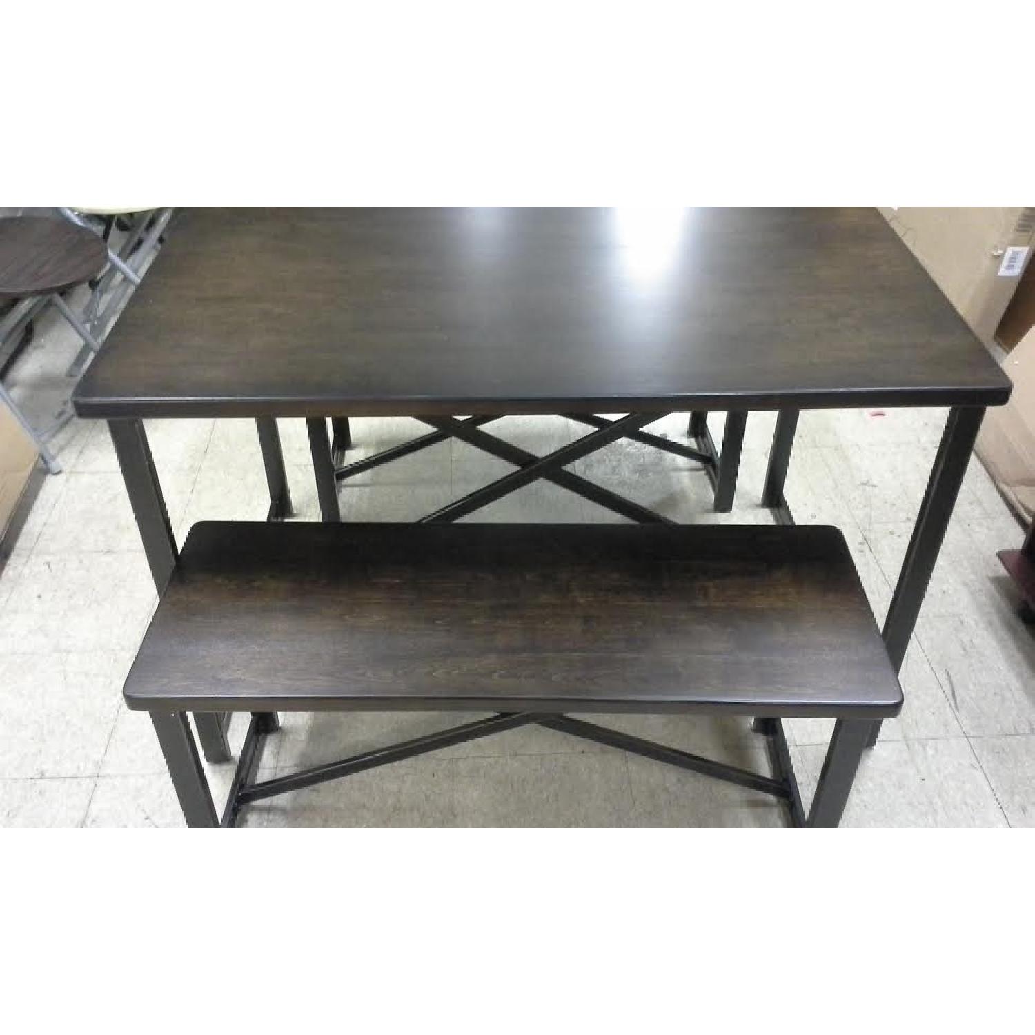 Ashley's Rectangle Table w/ 2 Benches - image-5