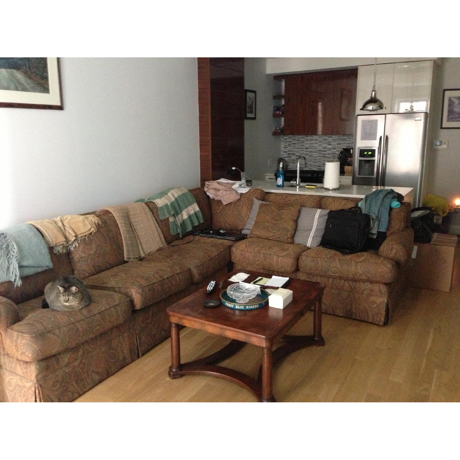 Ethan Allen 3 Piece Sectional Couch - image-1