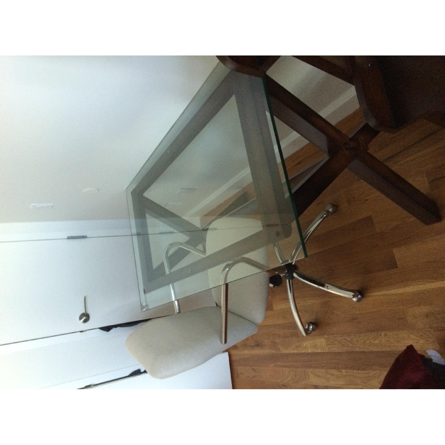 Pottery Barn Ava Desk w/ Espresso Stained Top - image-1