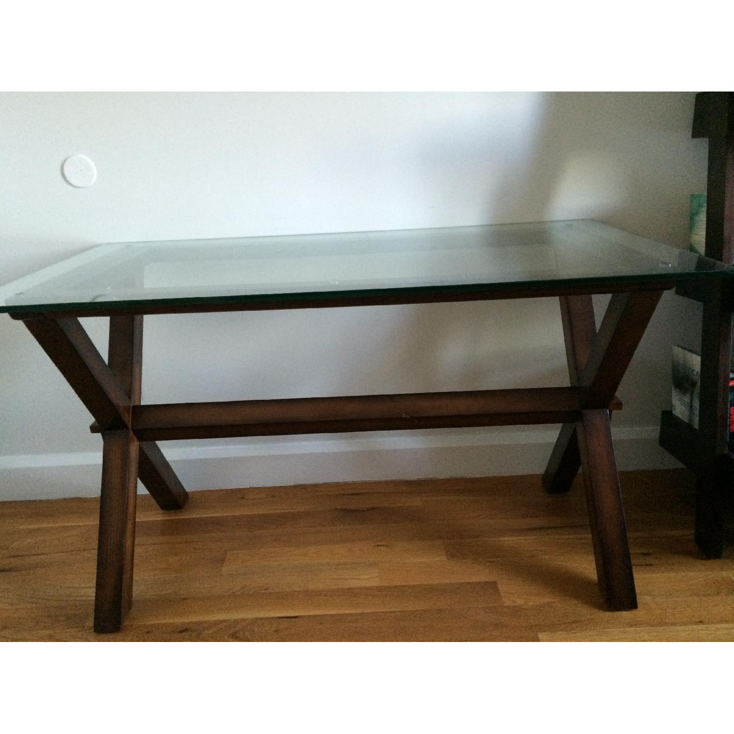 Pottery Barn Ava Desk w/ Espresso Stained Top - image-2